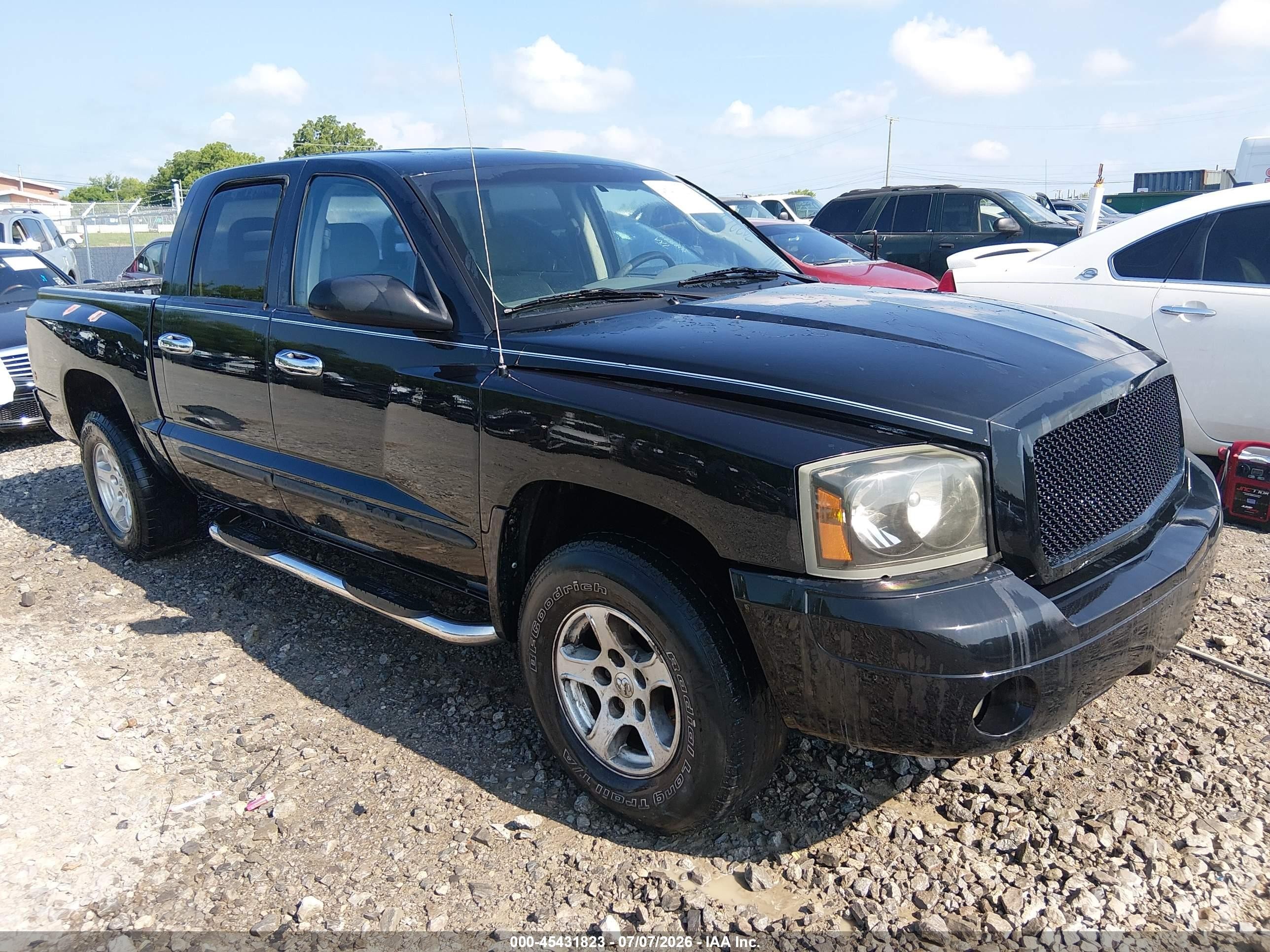 2006 Dodge Dakota Slt Black vin: 1D7HE48N96S703367