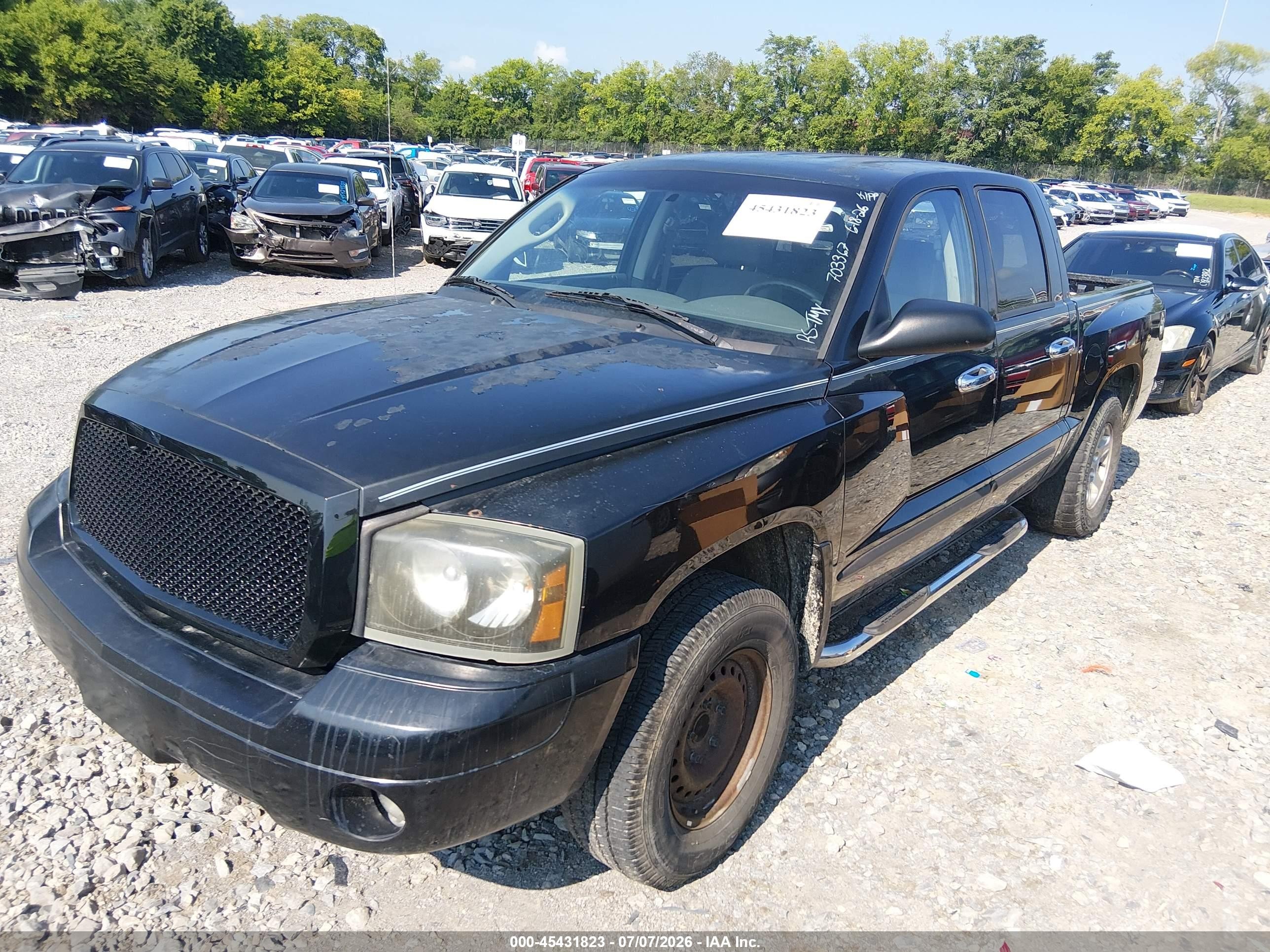 2006 Dodge Dakota Slt Black vin: 1D7HE48N96S703367