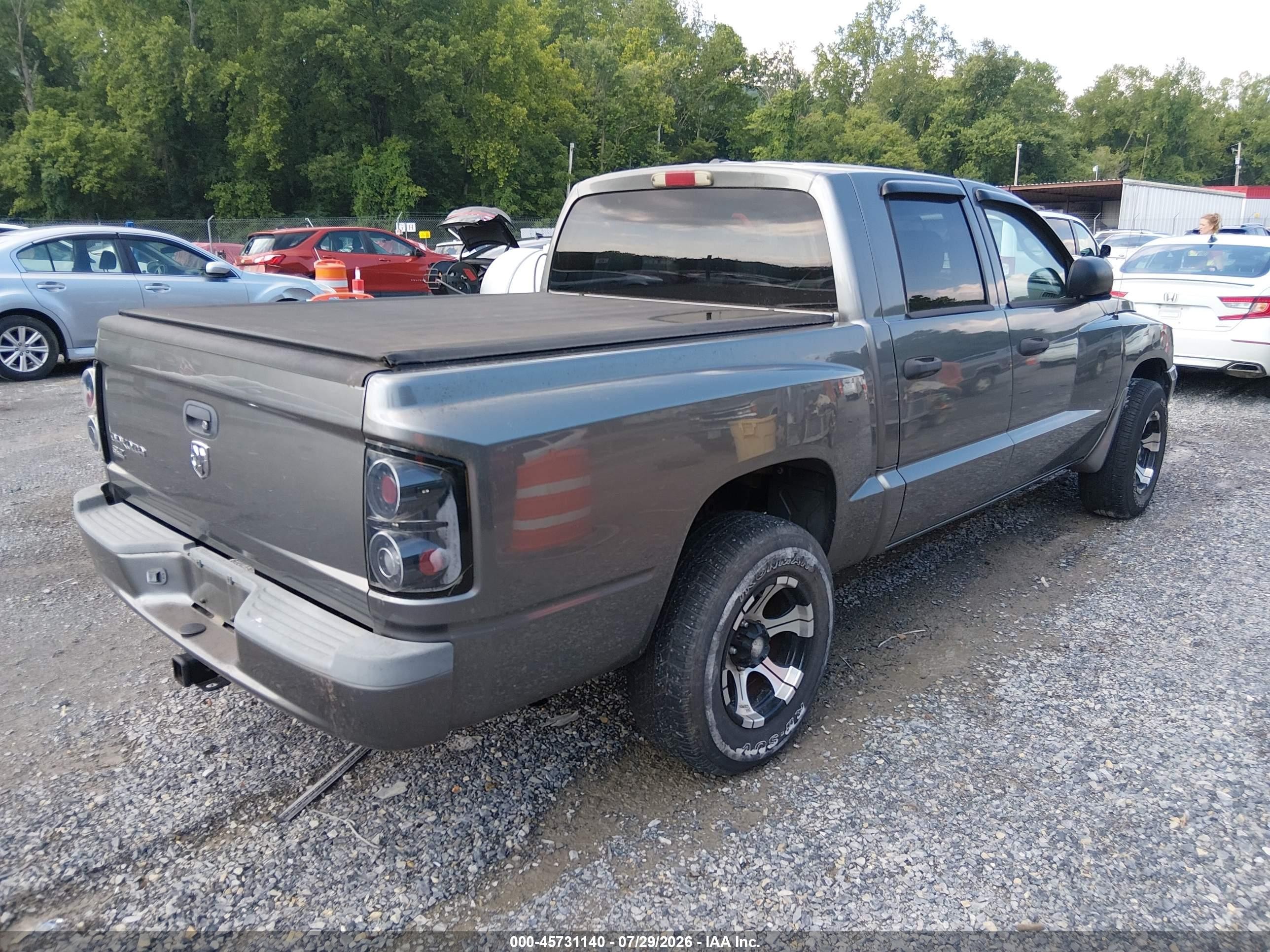 2007 Dodge Dakota Slt Gray vin: 1D7HE48P27S218572