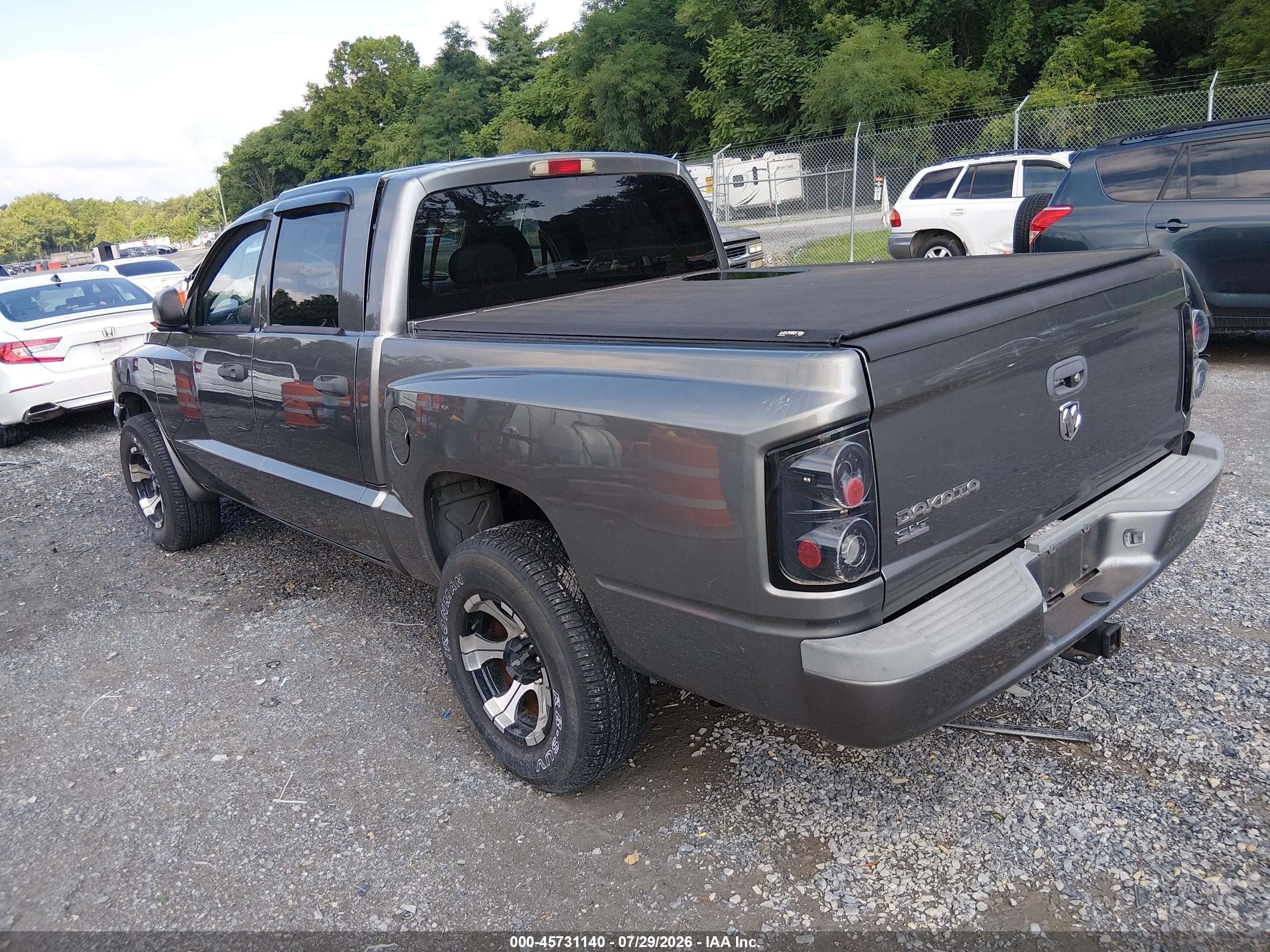 2007 Dodge Dakota Slt Gray vin: 1D7HE48P27S218572