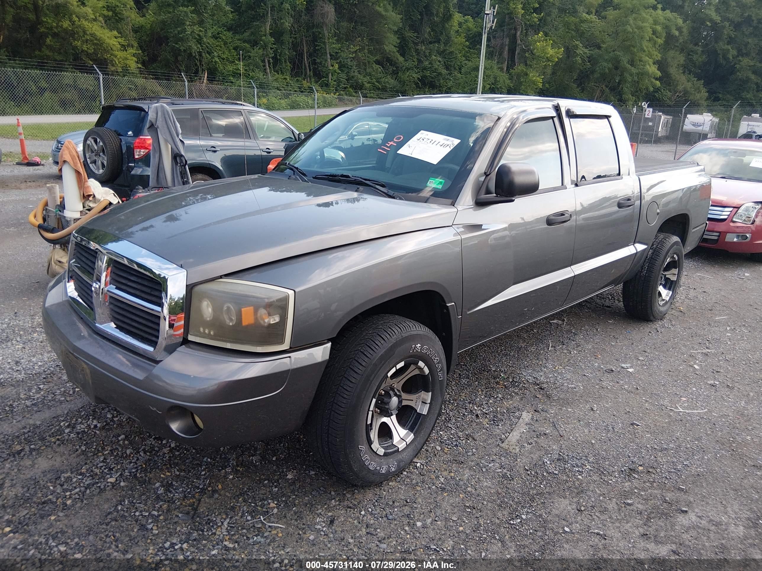 2007 Dodge Dakota Slt Gray vin: 1D7HE48P27S218572