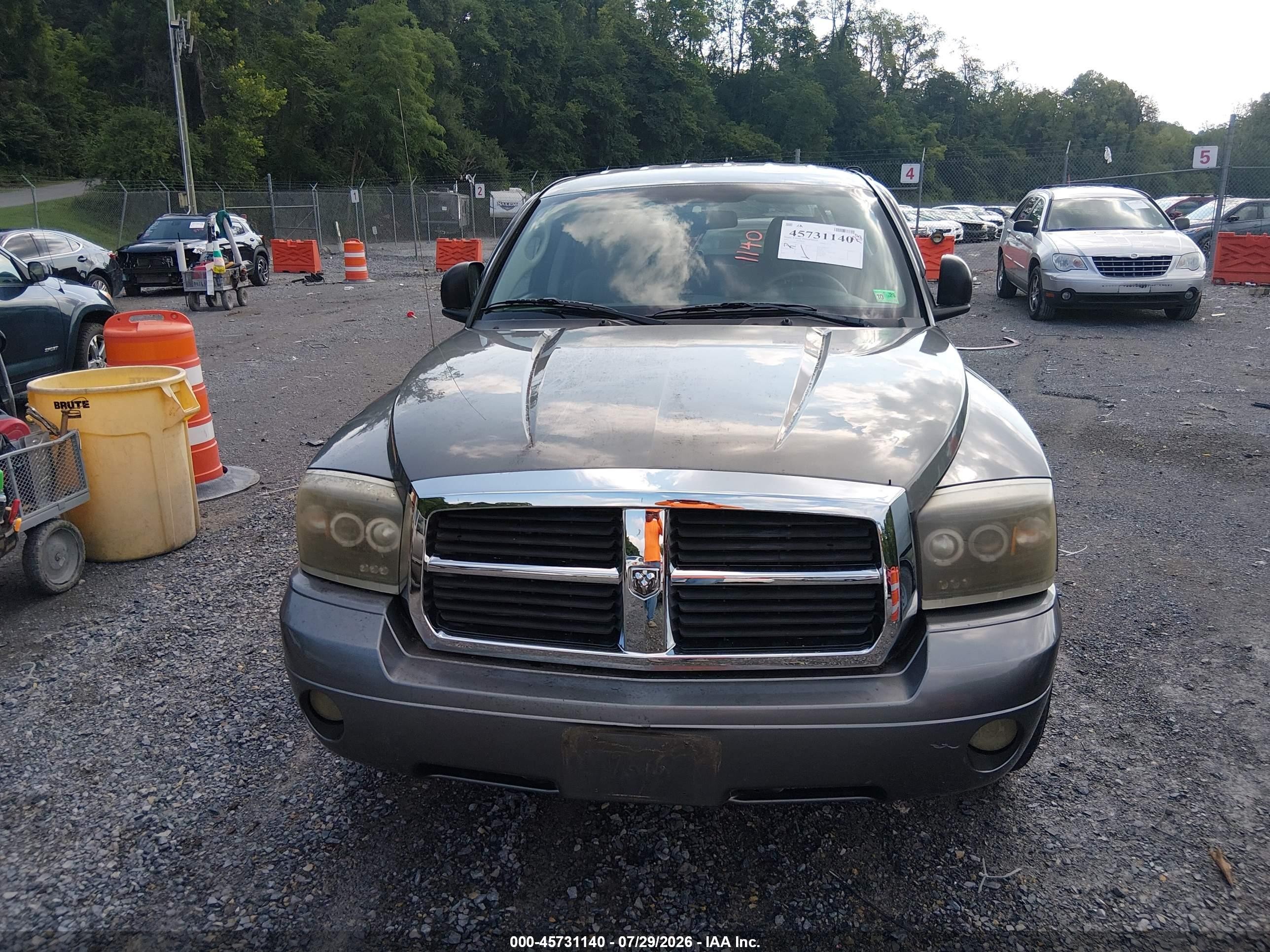 2007 Dodge Dakota Slt Gray vin: 1D7HE48P27S218572