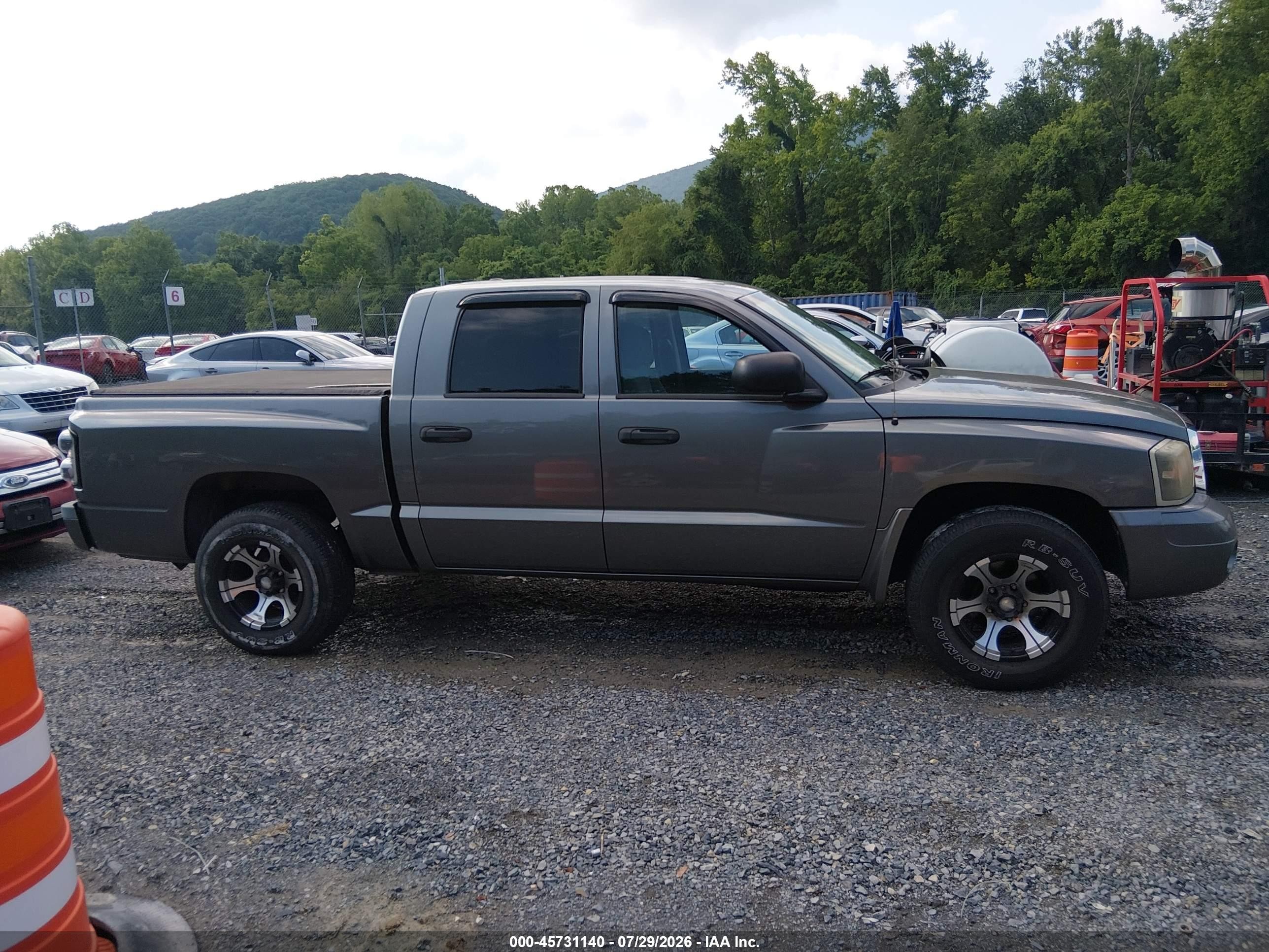 2007 Dodge Dakota Slt Gray vin: 1D7HE48P27S218572