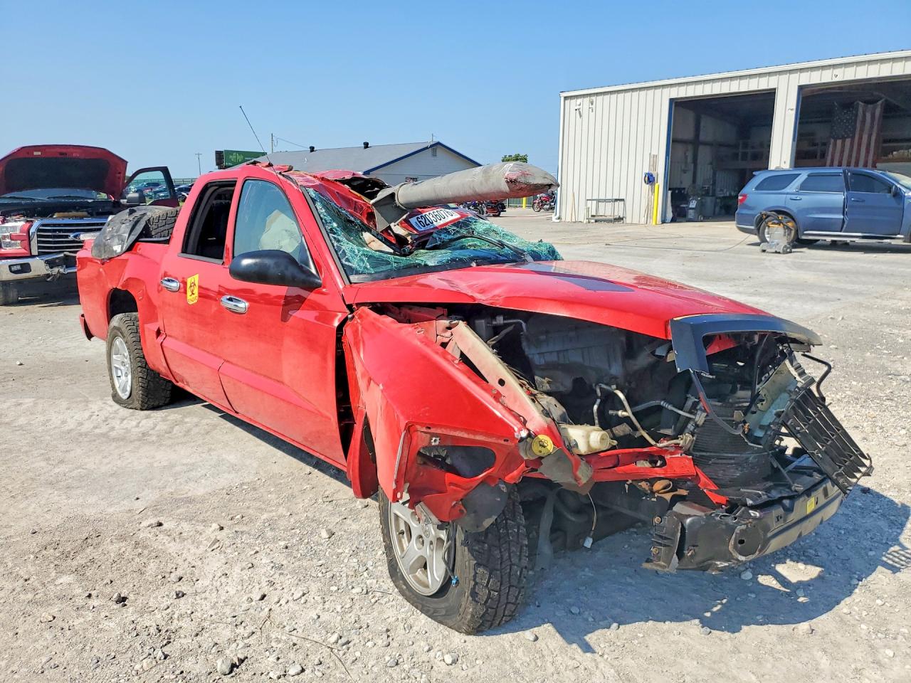 2007 Dodge Dakota Quad Slt Red vin: 1D7HE48P77S207356