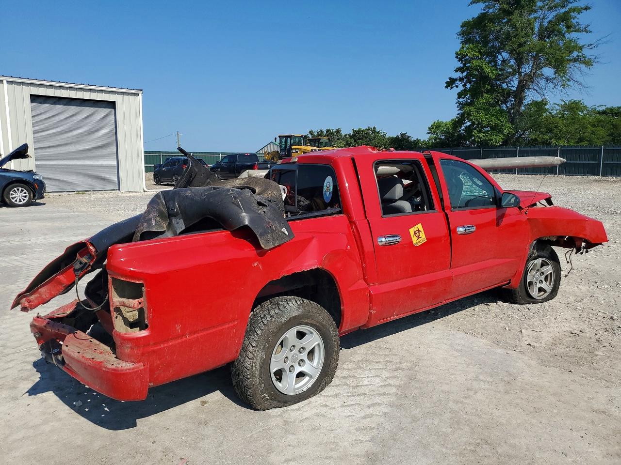 2007 Dodge Dakota Quad Slt Red vin: 1D7HE48P77S207356