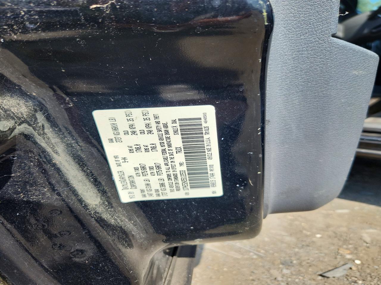 2005 Dodge Dakota Laramie Black vin: 1D7HE52N25S122533