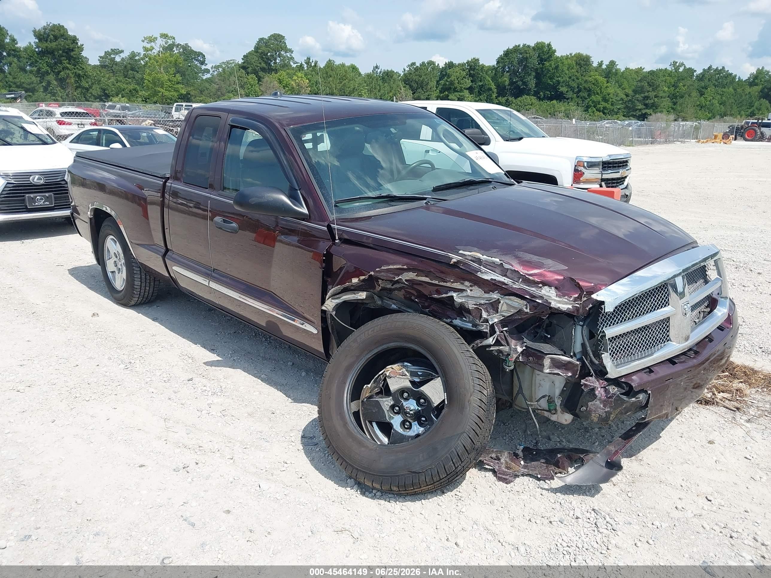 2005 Dodge Dakota Laramie Burgundy vin: 1D7HE52N65S106657