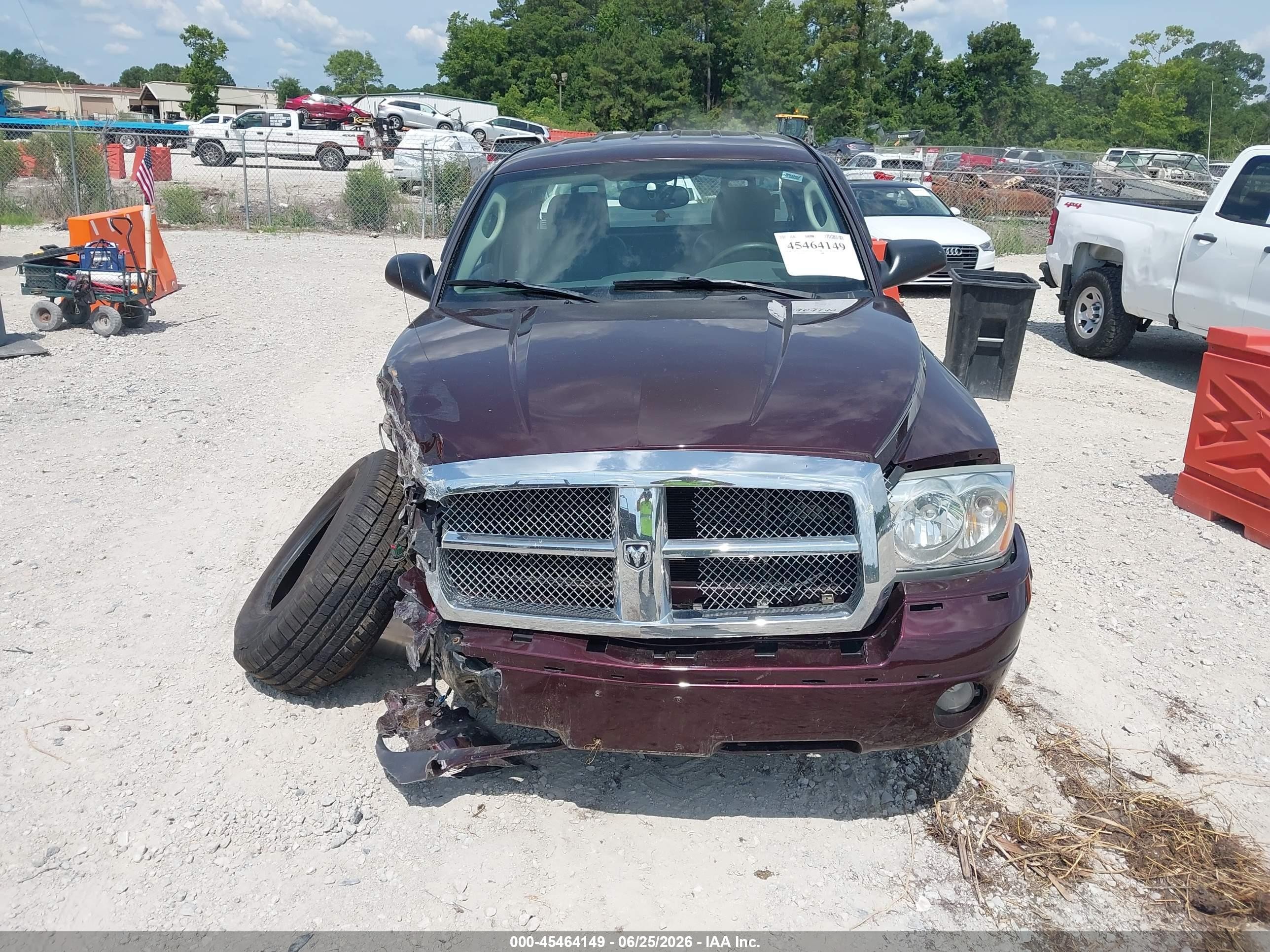 2005 Dodge Dakota Laramie Burgundy vin: 1D7HE52N65S106657