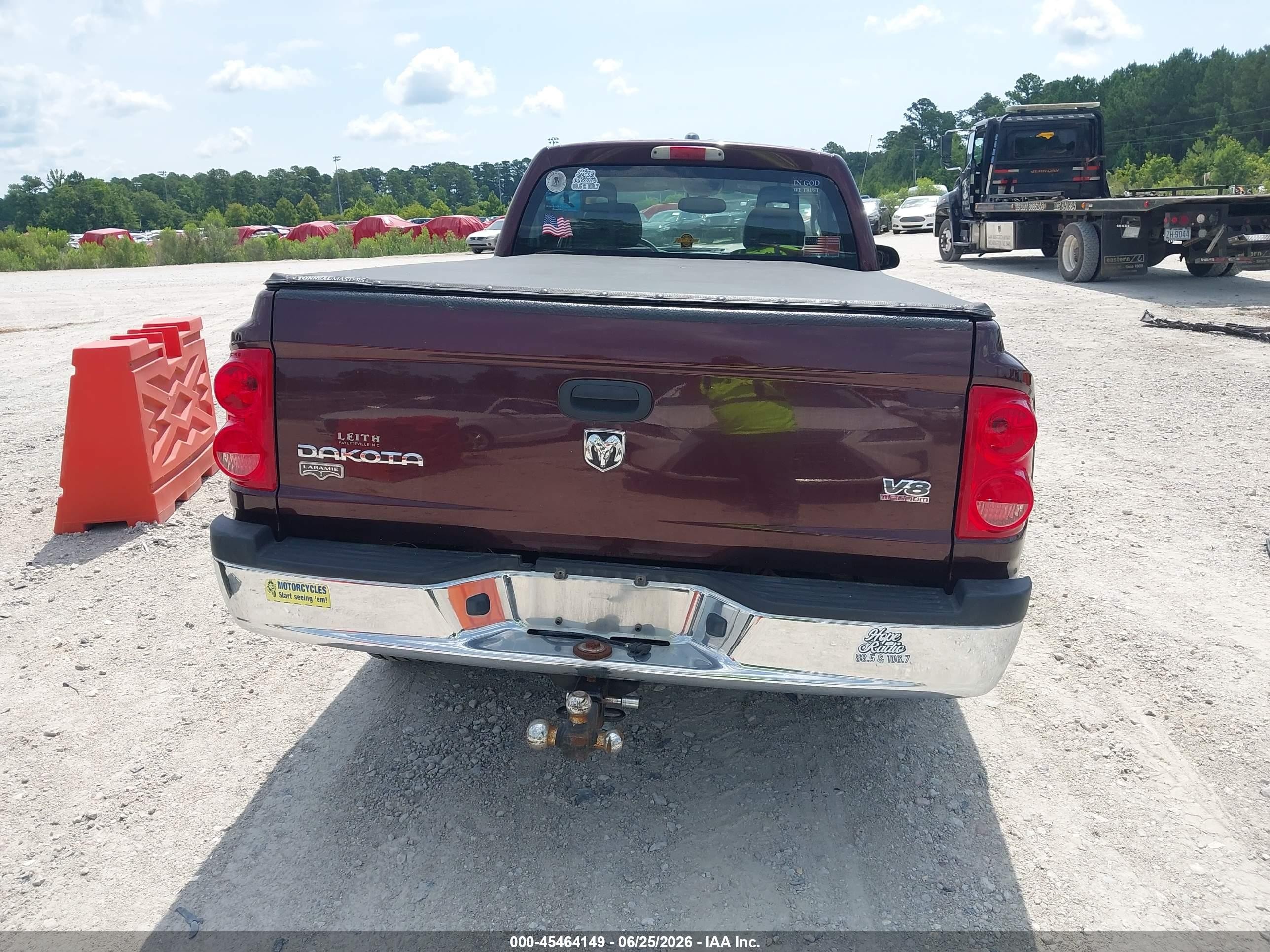 2005 Dodge Dakota Laramie Burgundy vin: 1D7HE52N65S106657