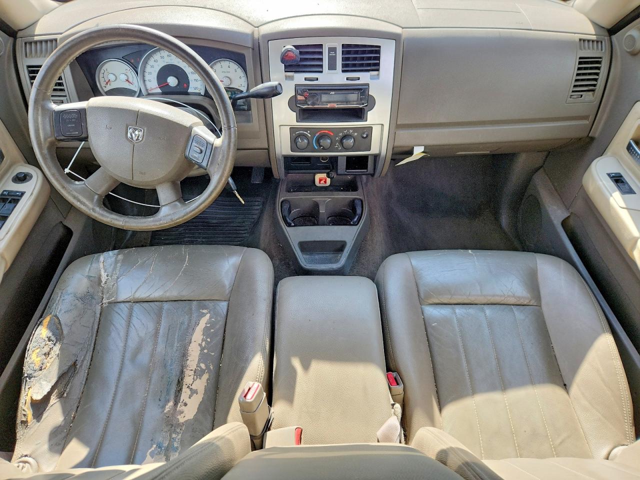 2005 Dodge Dakota Quad Laramie White vin: 1D7HE58N75S138556