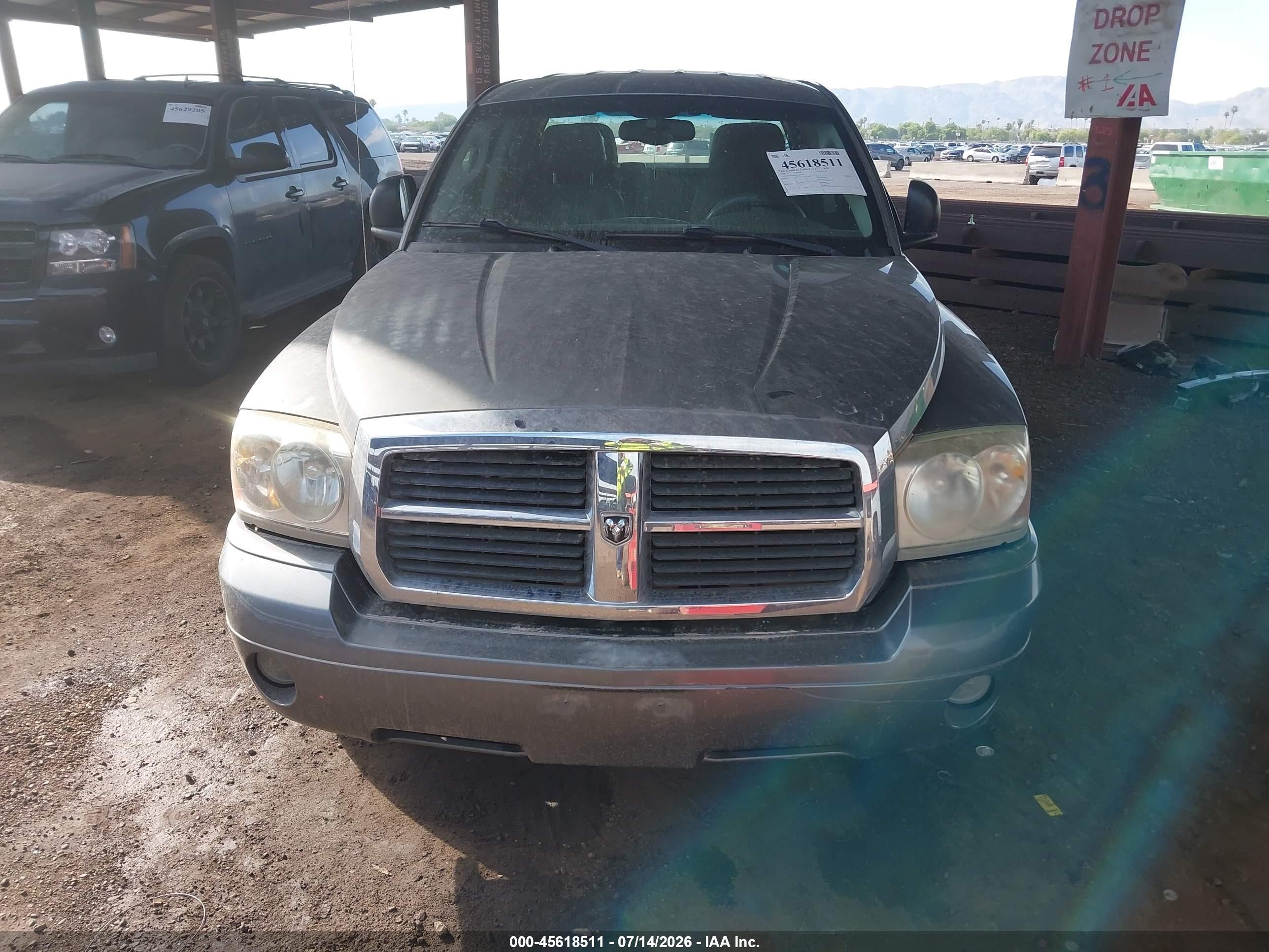 2005 Dodge Dakota Laramie Gray vin: 1D7HE58NX5S163256