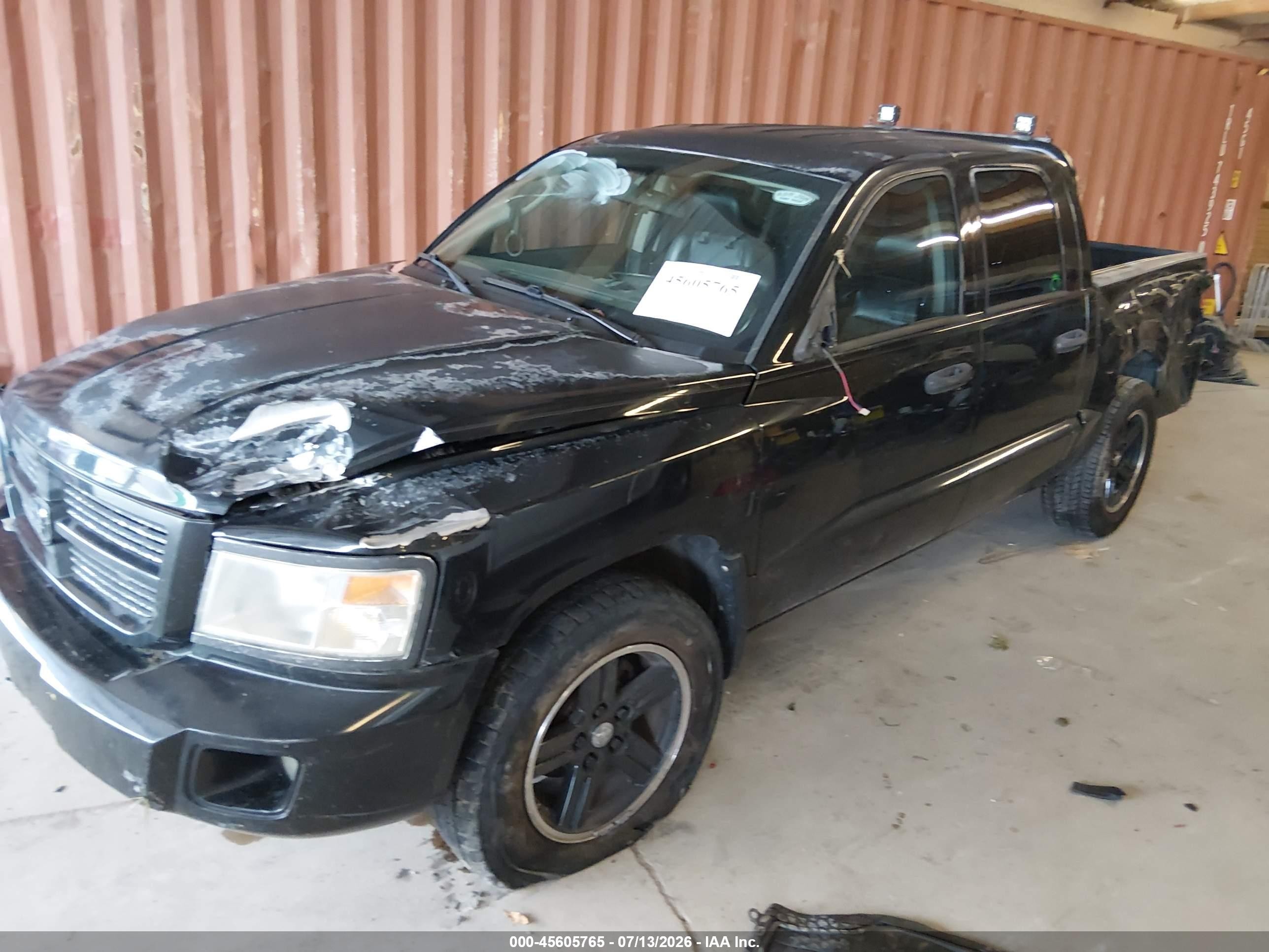 2008 Dodge Dakota Sport Черный vin: 1D7HE68K48S522374