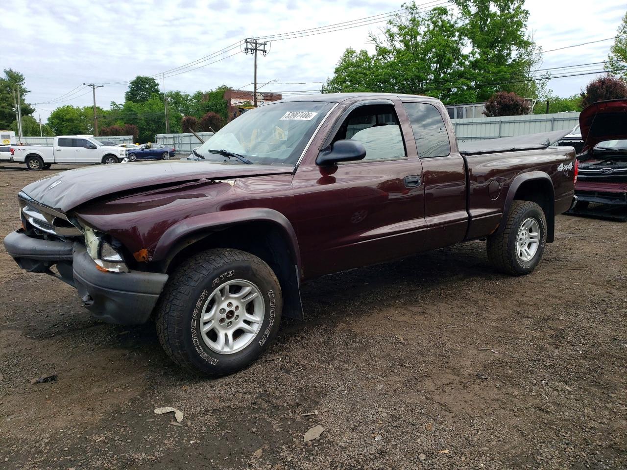 2004 Dodge Dakota Sxt Burgundy vin: 1D7HG12K54S608809