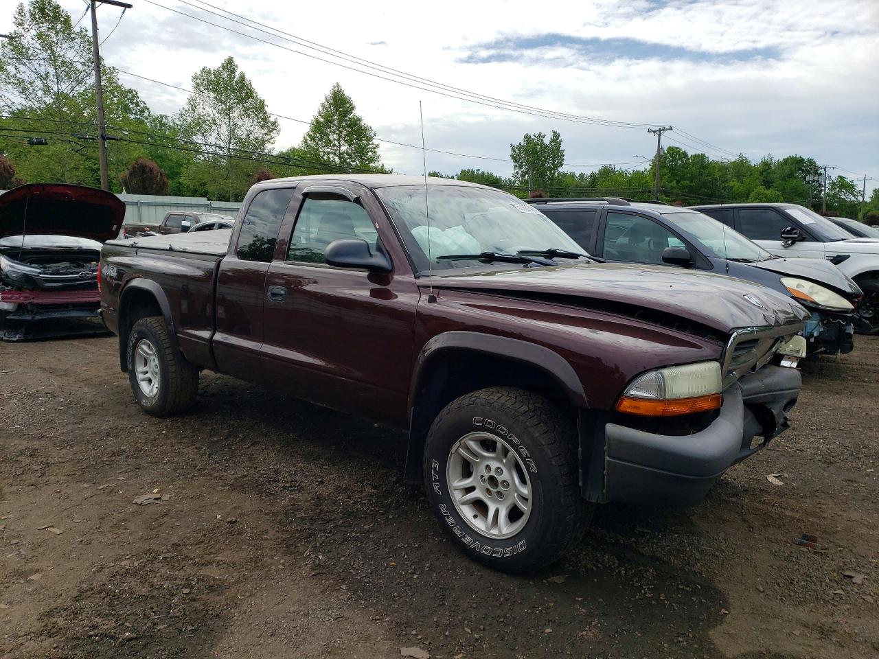 2004 Dodge Dakota Sxt Burgundy vin: 1D7HG12K54S608809