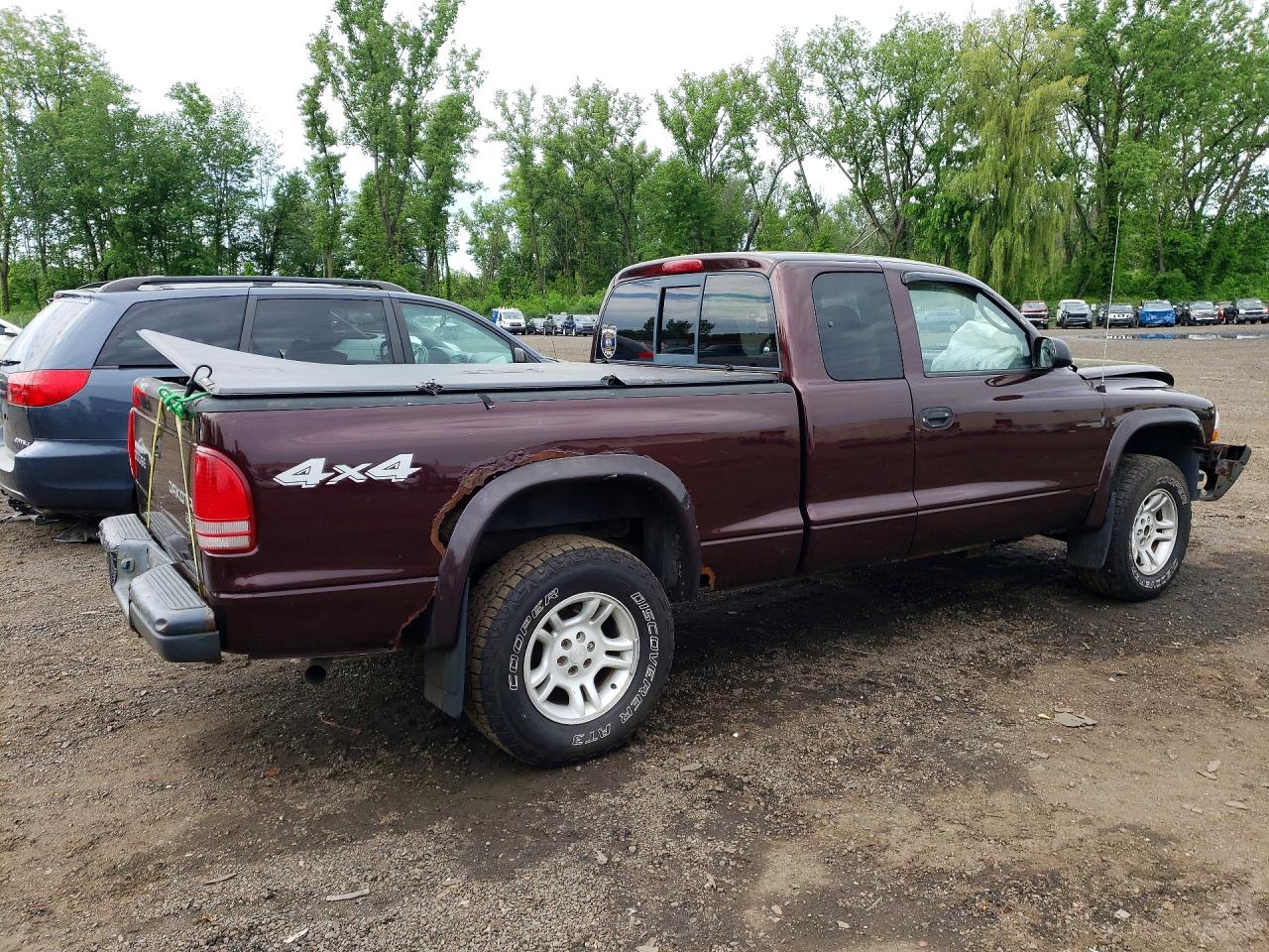 2004 Dodge Dakota Sxt Burgundy vin: 1D7HG12K54S608809
