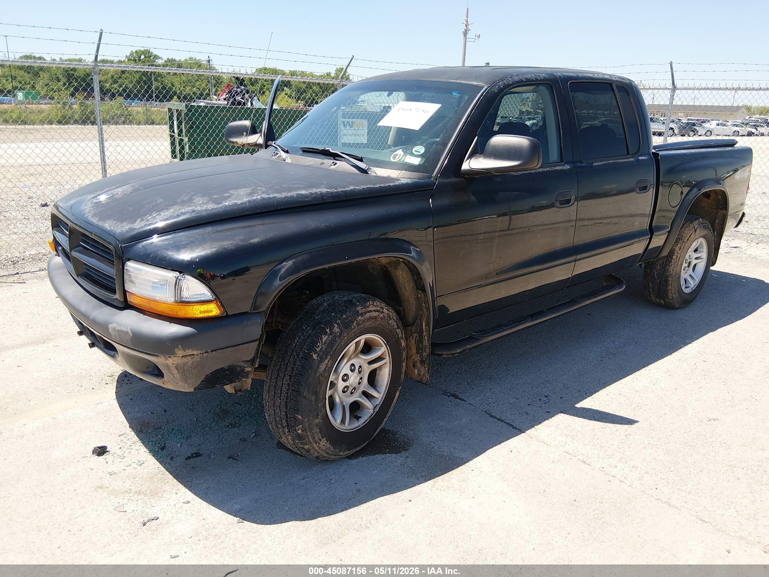 2003 Dodge Dakota Sport/sxt Black vin: 1D7HG38N03S318554