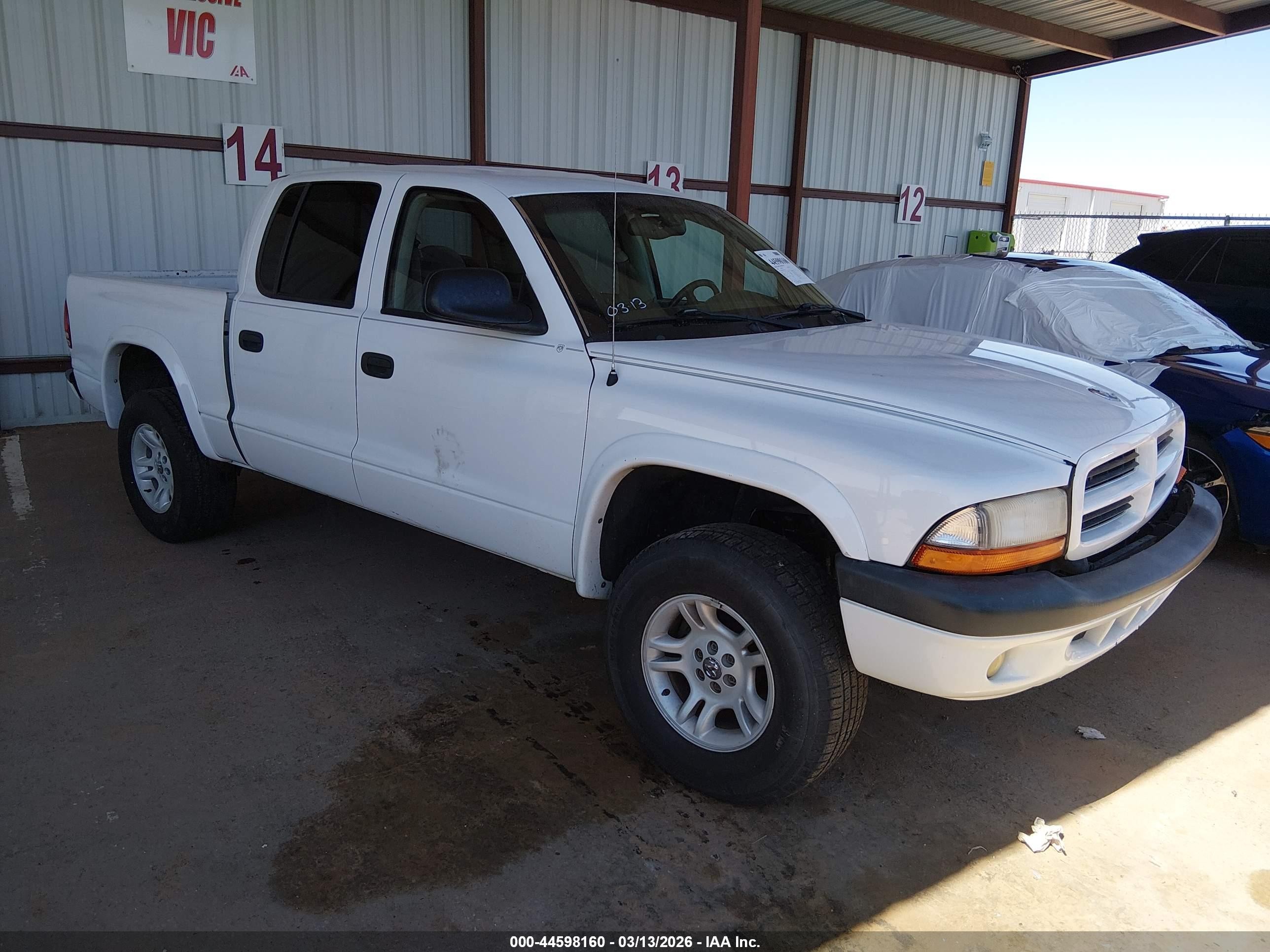 2003 Dodge Dakota Sport/sxt White vin: 1D7HG38N23S363544