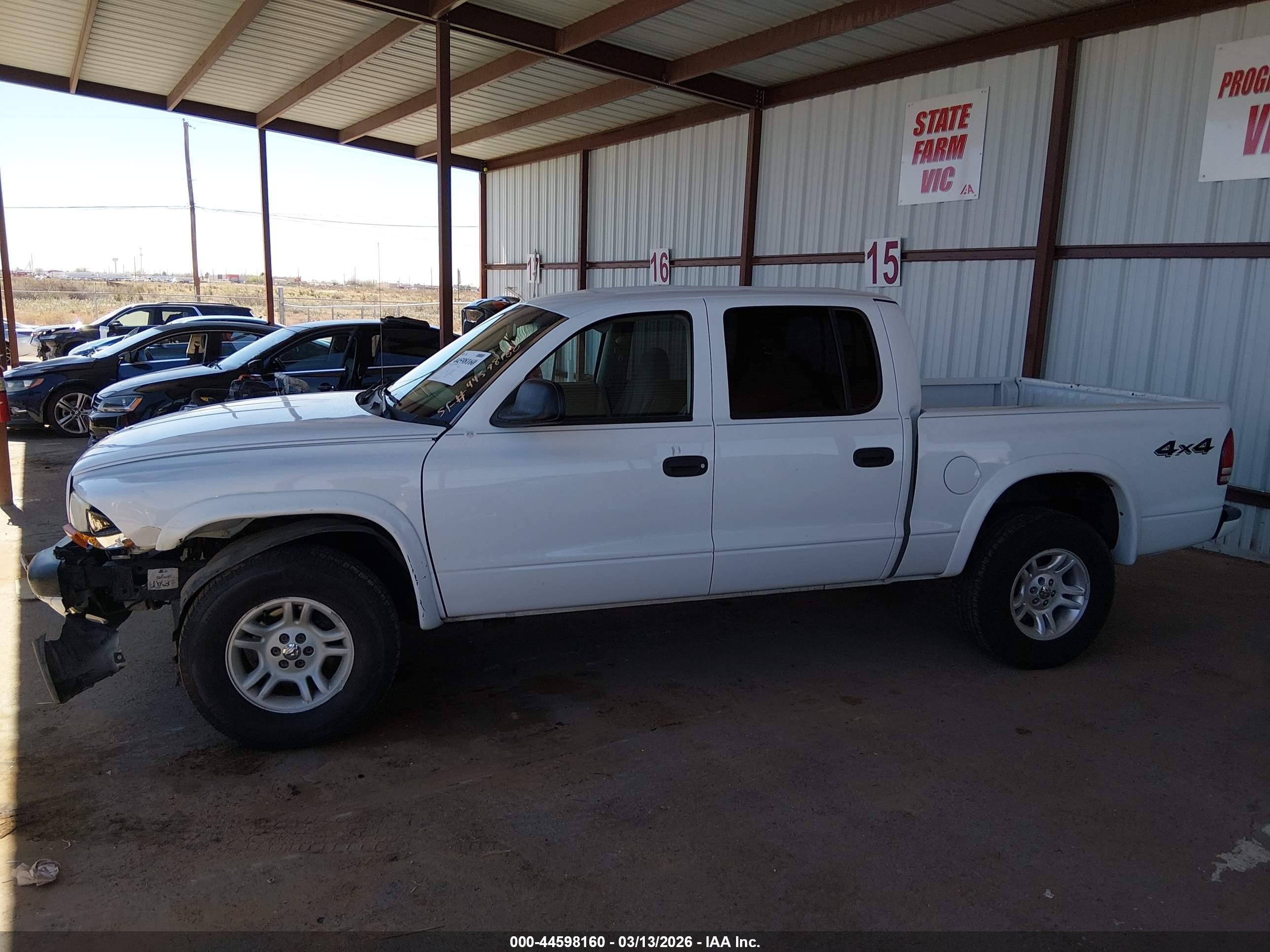 2003 Dodge Dakota Sport/sxt White vin: 1D7HG38N23S363544