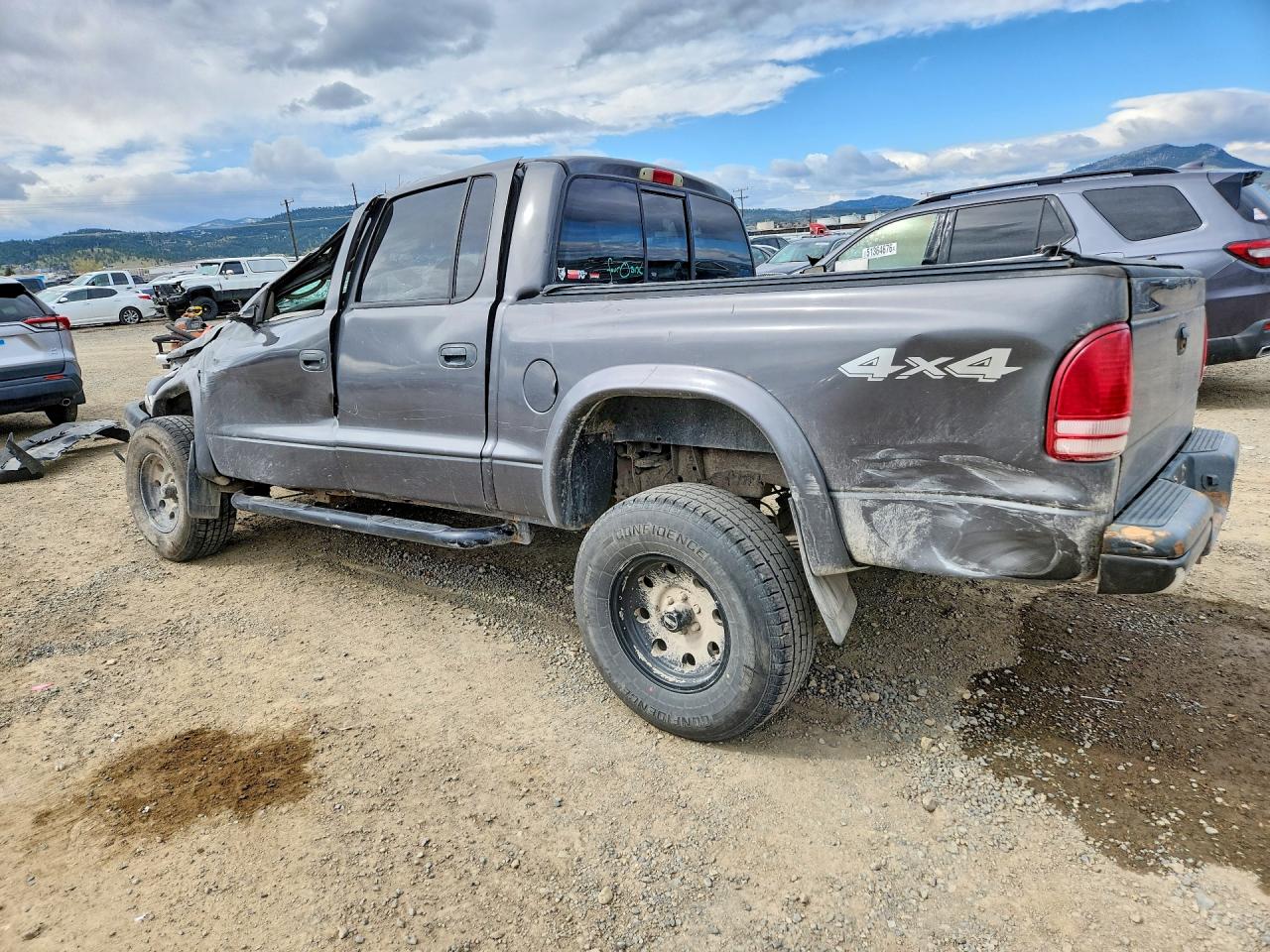 2003 Dodge Dakota Quad Sport Gray vin: 1D7HG38N43S138798