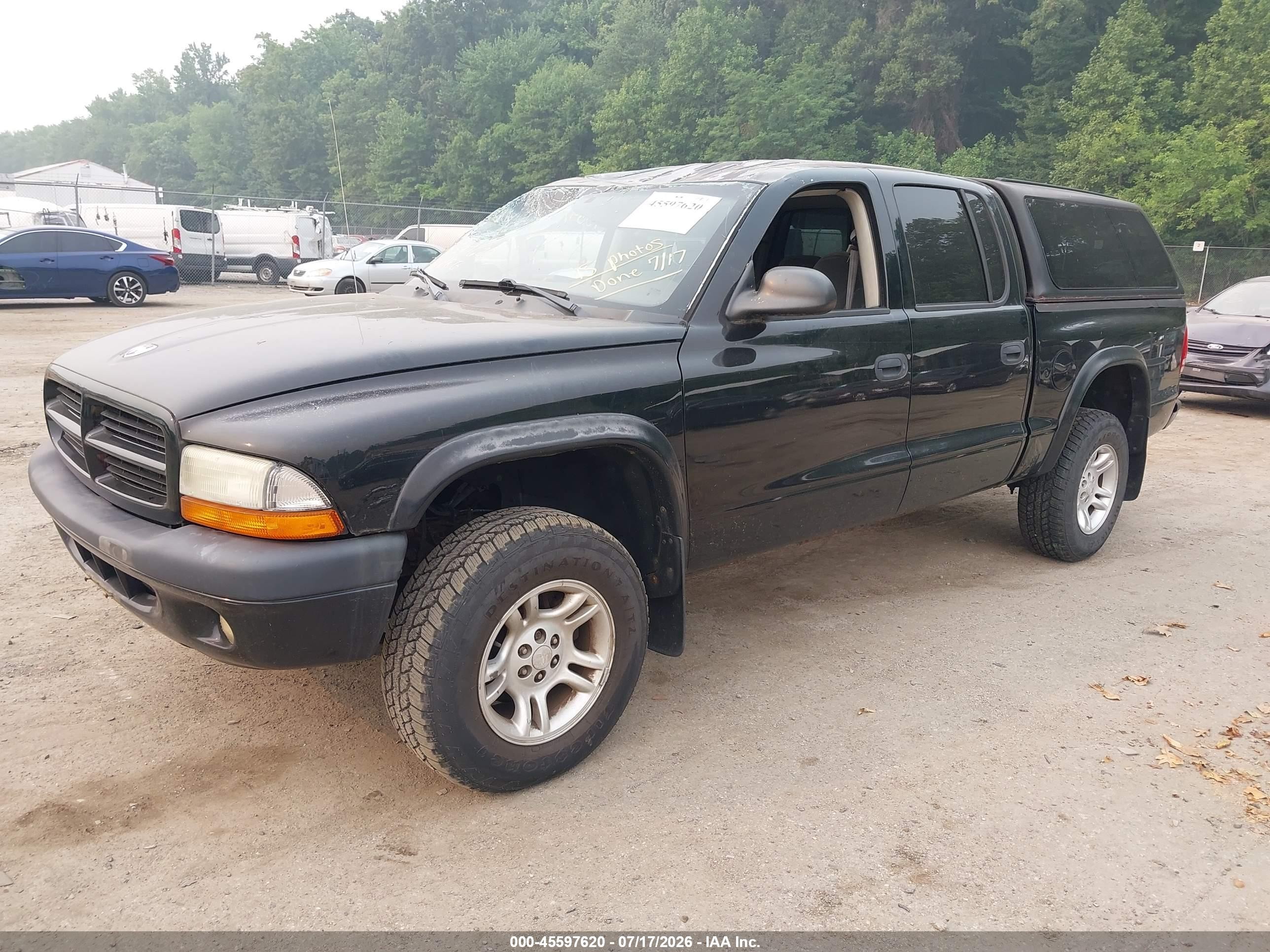 2003 Dodge Dakota Sport/sxt Black vin: 1D7HG38N53S217266