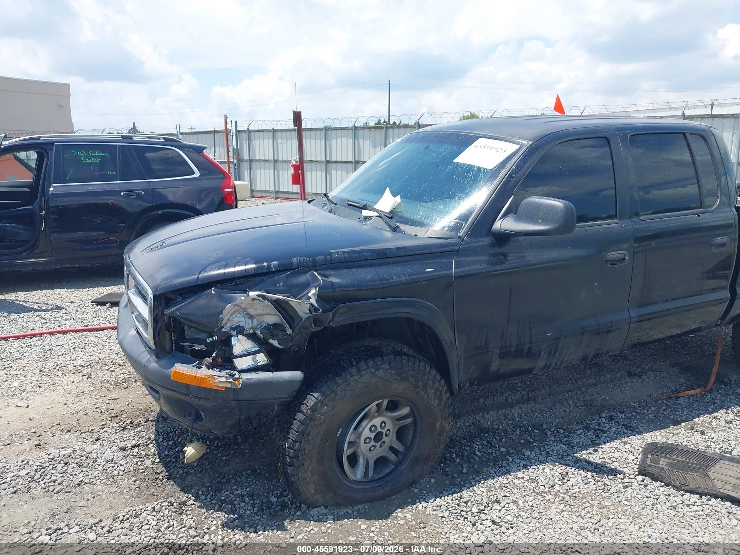 2004 Dodge Dakota Sport/sxt Black vin: 1D7HG38N54S688531
