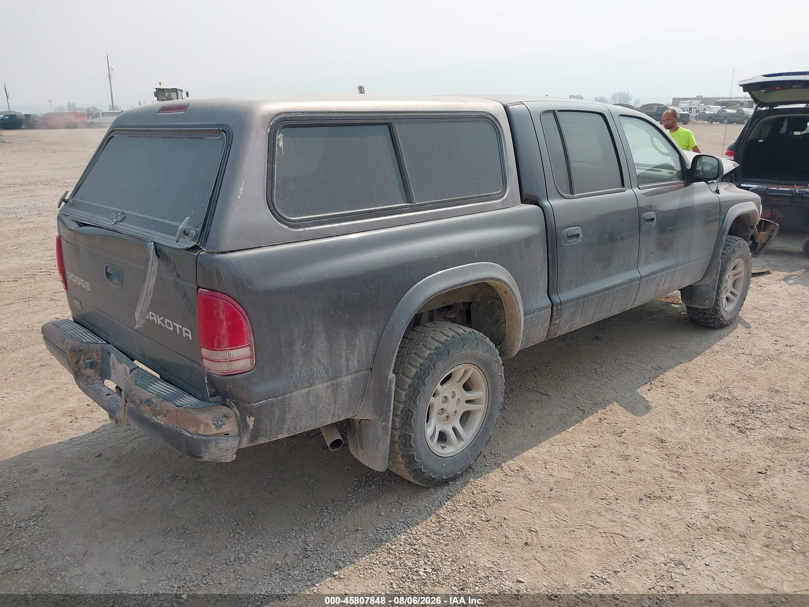 2003 Dodge Dakota Sport/sxt Gray vin: 1D7HG38N73S164165