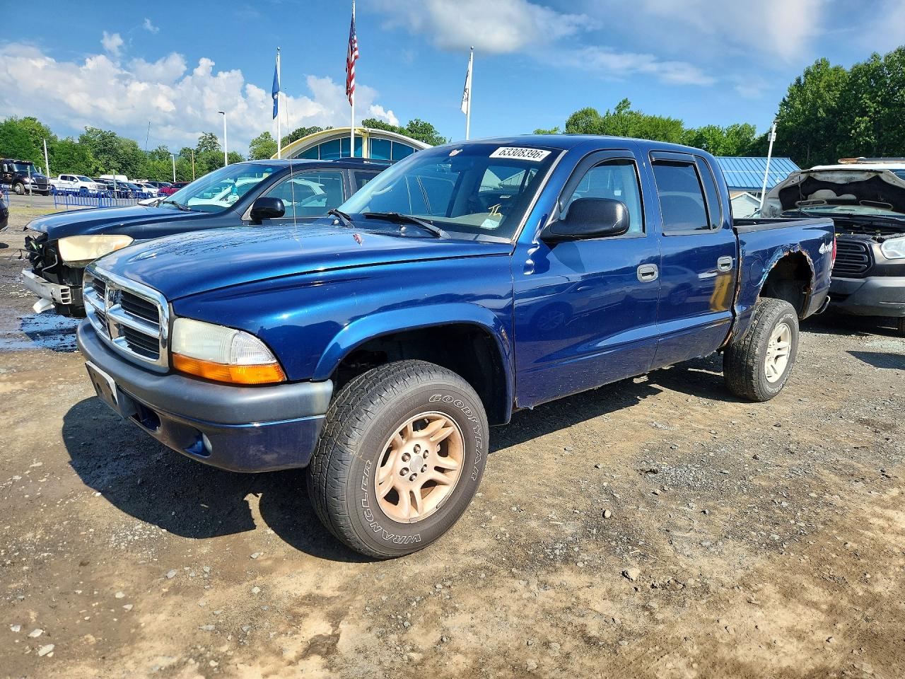 2004 Dodge Dakota Quad Sport Blue vin: 1D7HG38N94S622287