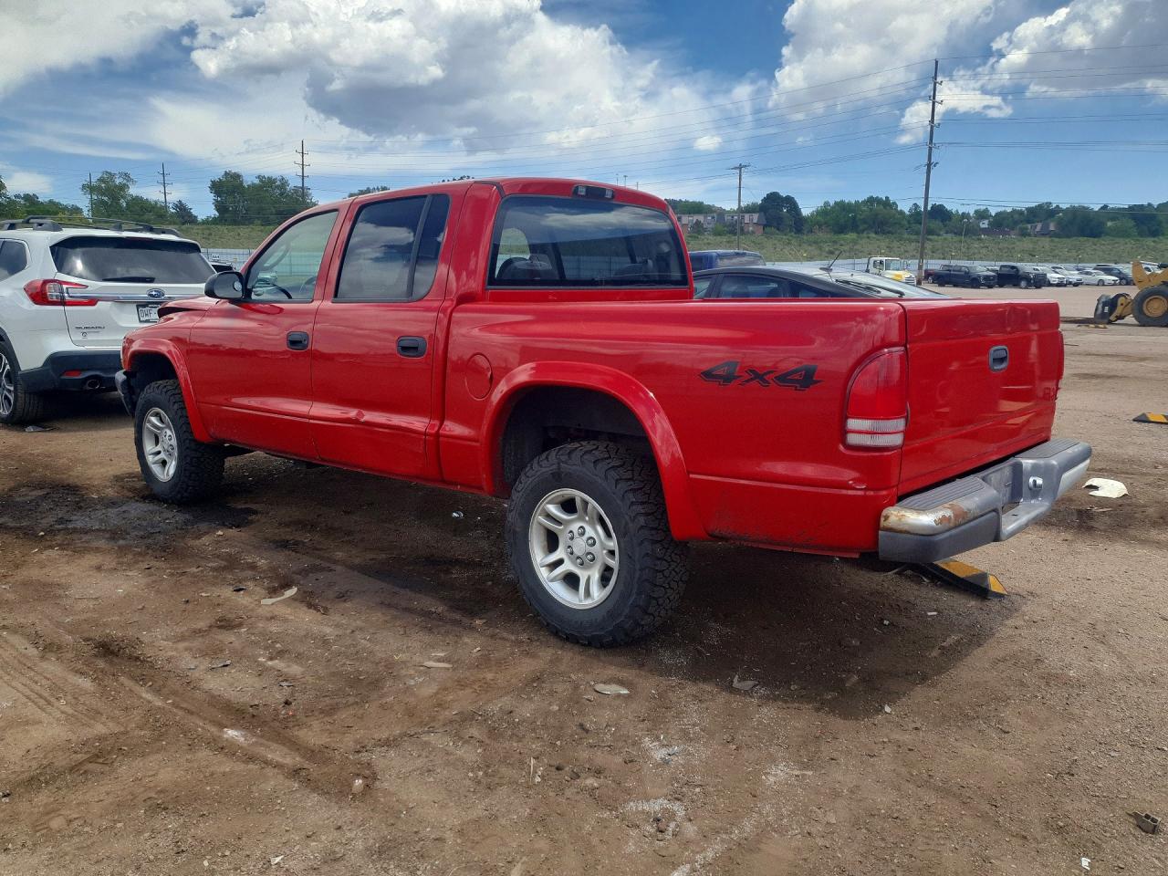 2003 Dodge Dakota Quad Sport Red vin: 1D7HG38X83S235276