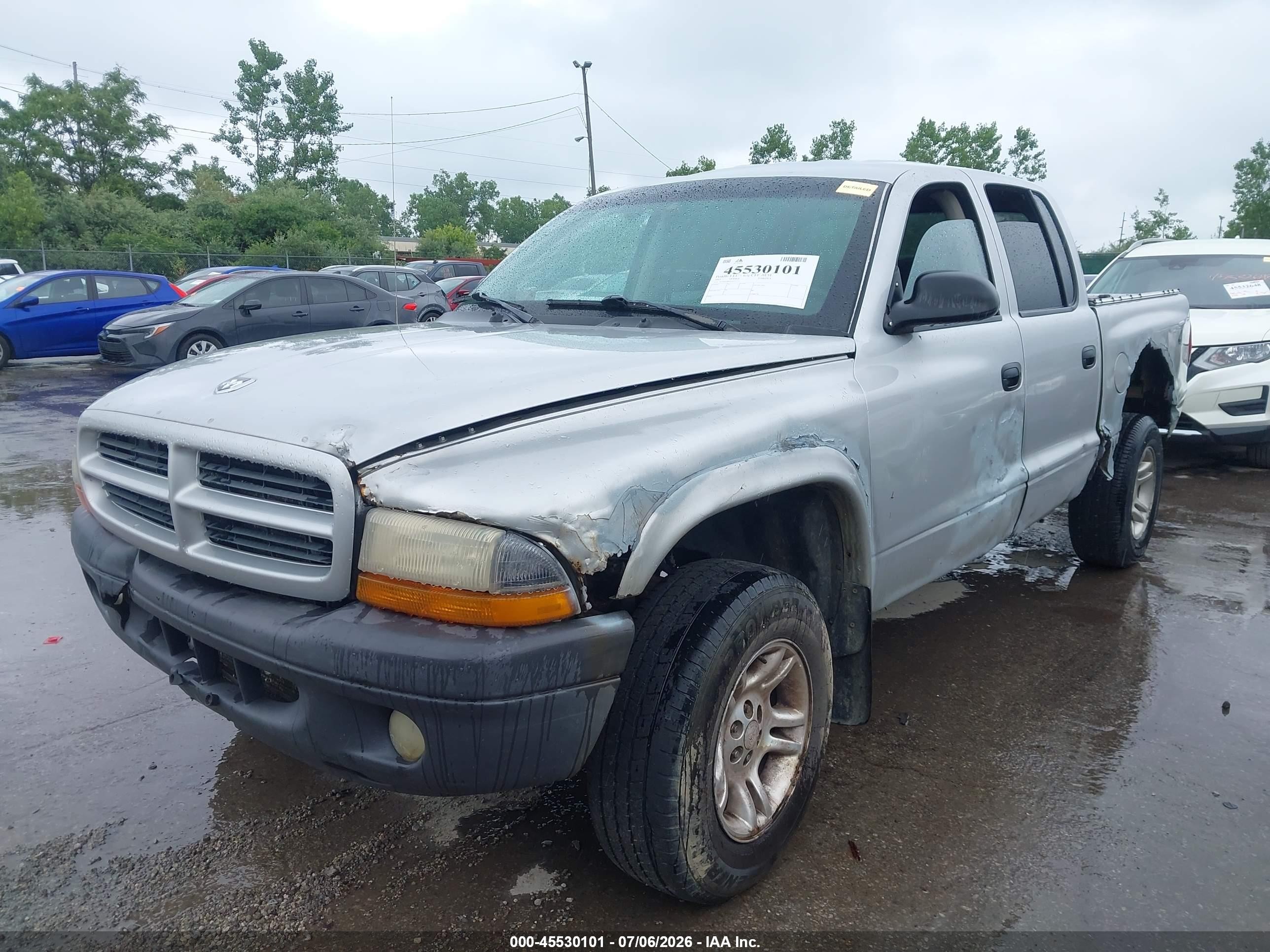 2003 Dodge Dakota Sport/sxt Silver vin: 1D7HG38X93S212752