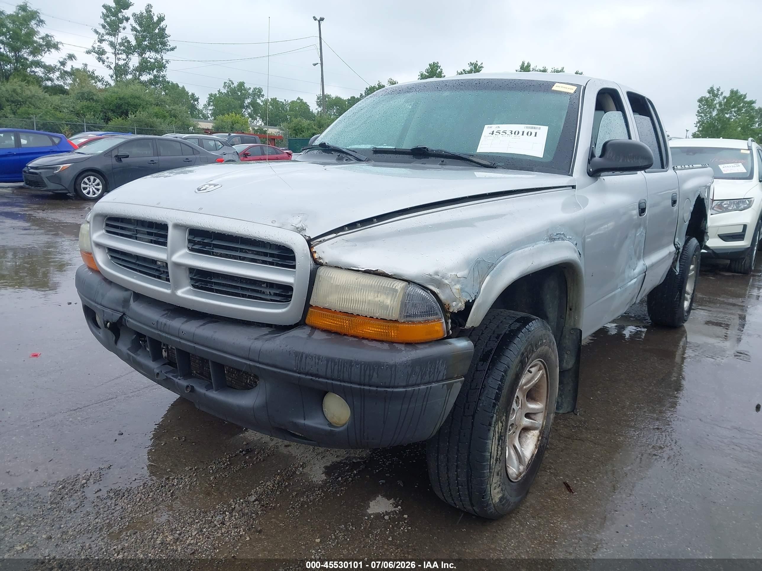 2003 Dodge Dakota Sport/sxt Silver vin: 1D7HG38X93S212752