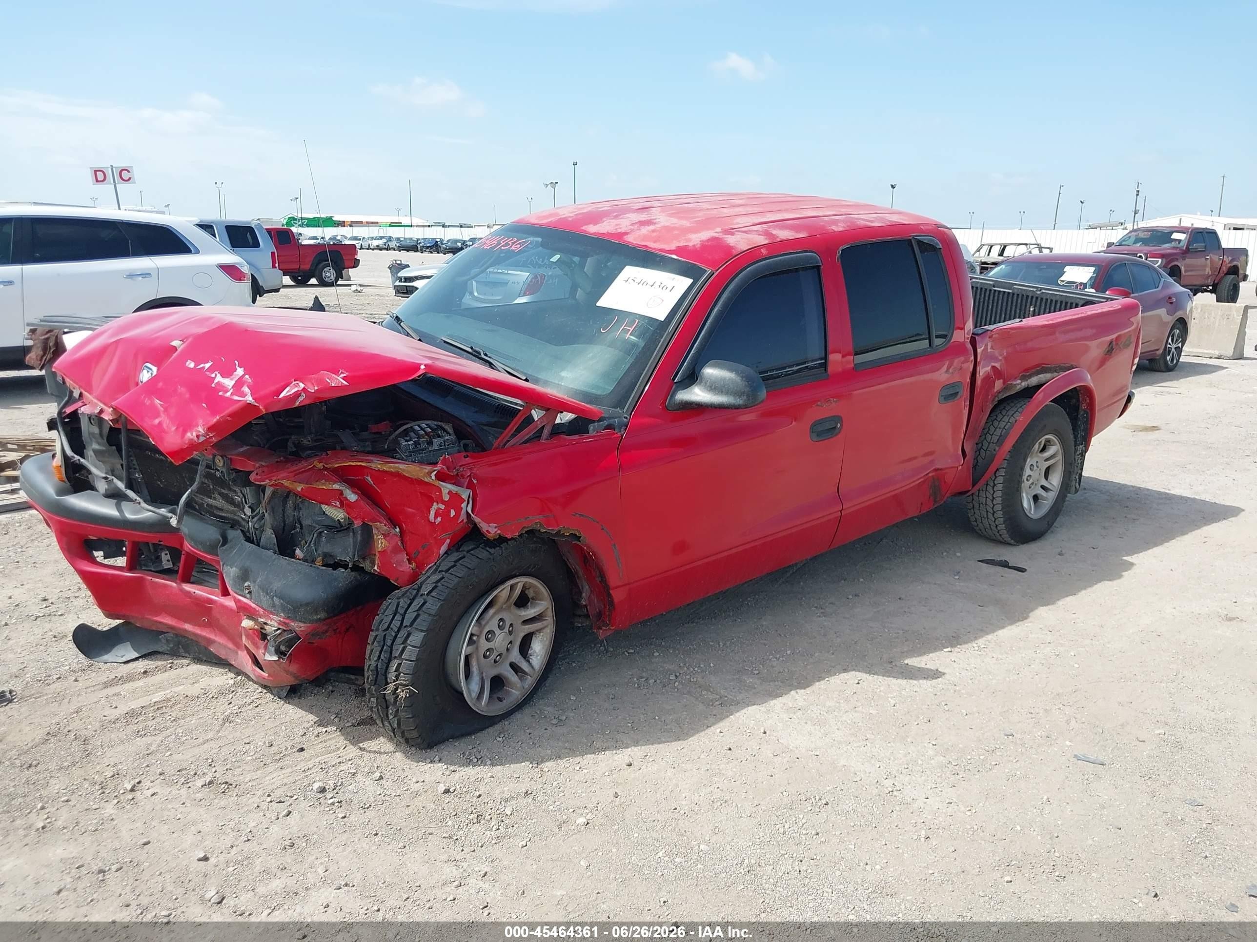2003 Dodge Dakota Sport/sxt Red vin: 1D7HG38XX3S124504