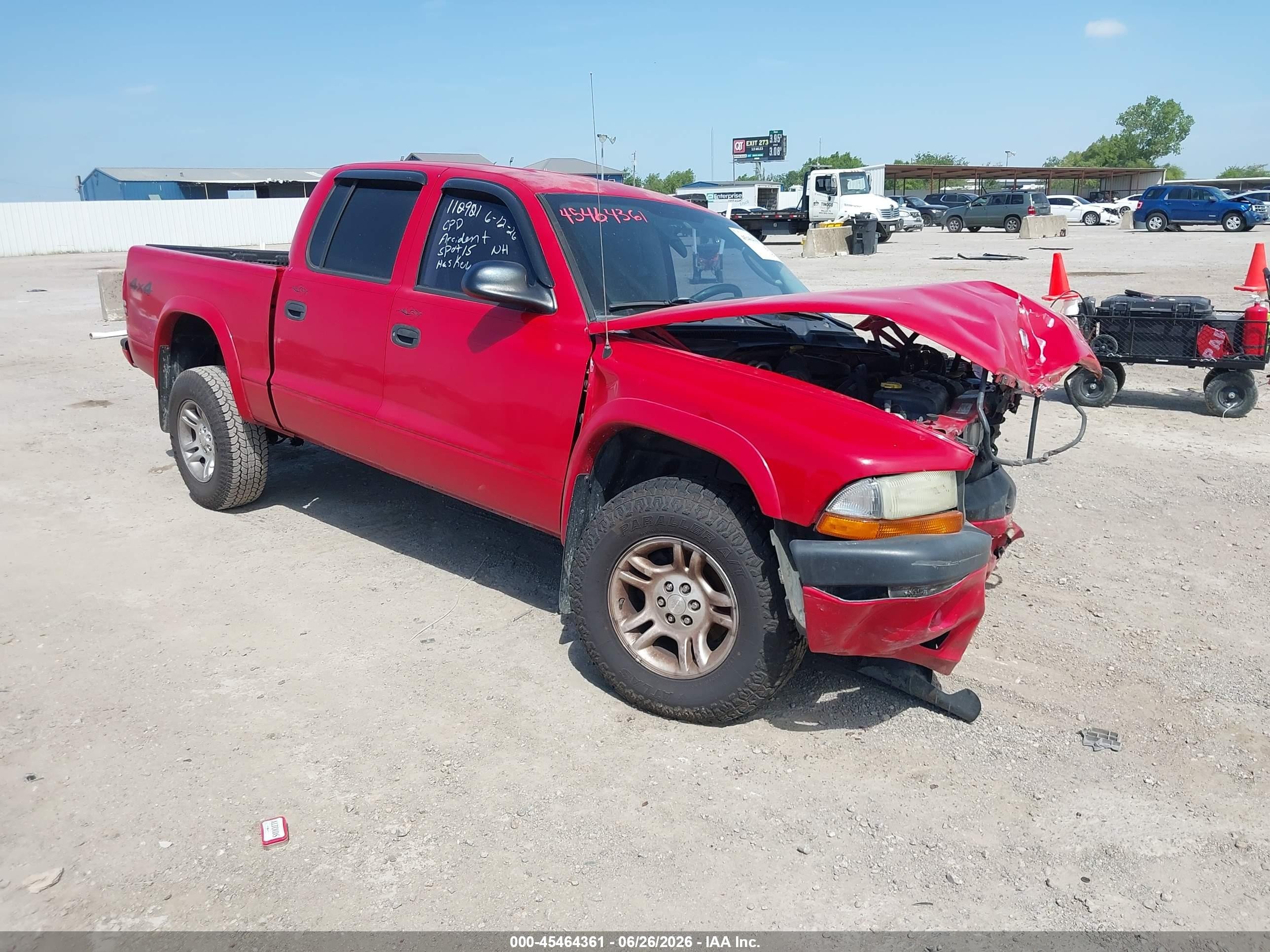 2003 Dodge Dakota Sport/sxt Red vin: 1D7HG38XX3S124504