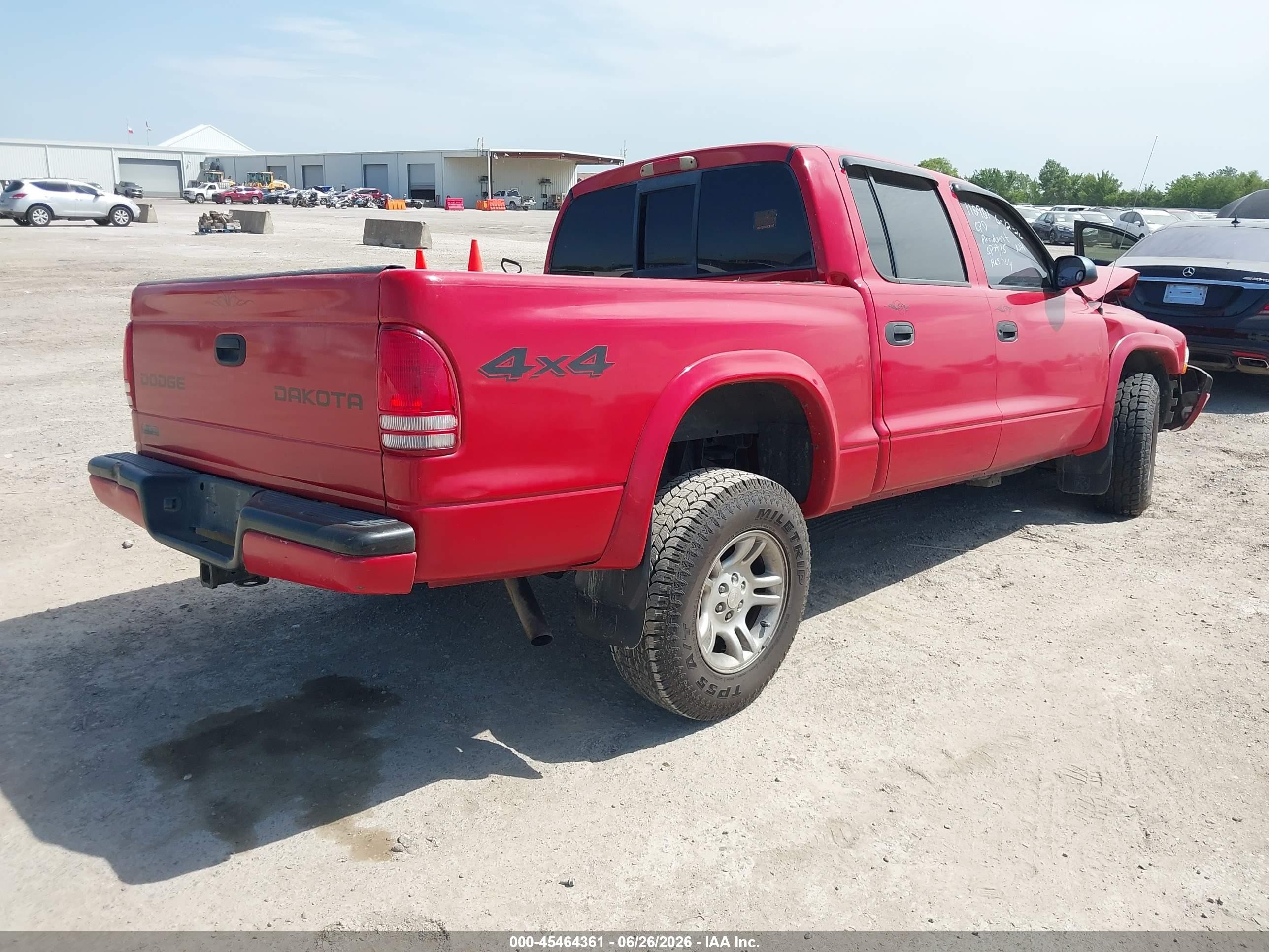 2003 Dodge Dakota Sport/sxt Red vin: 1D7HG38XX3S124504