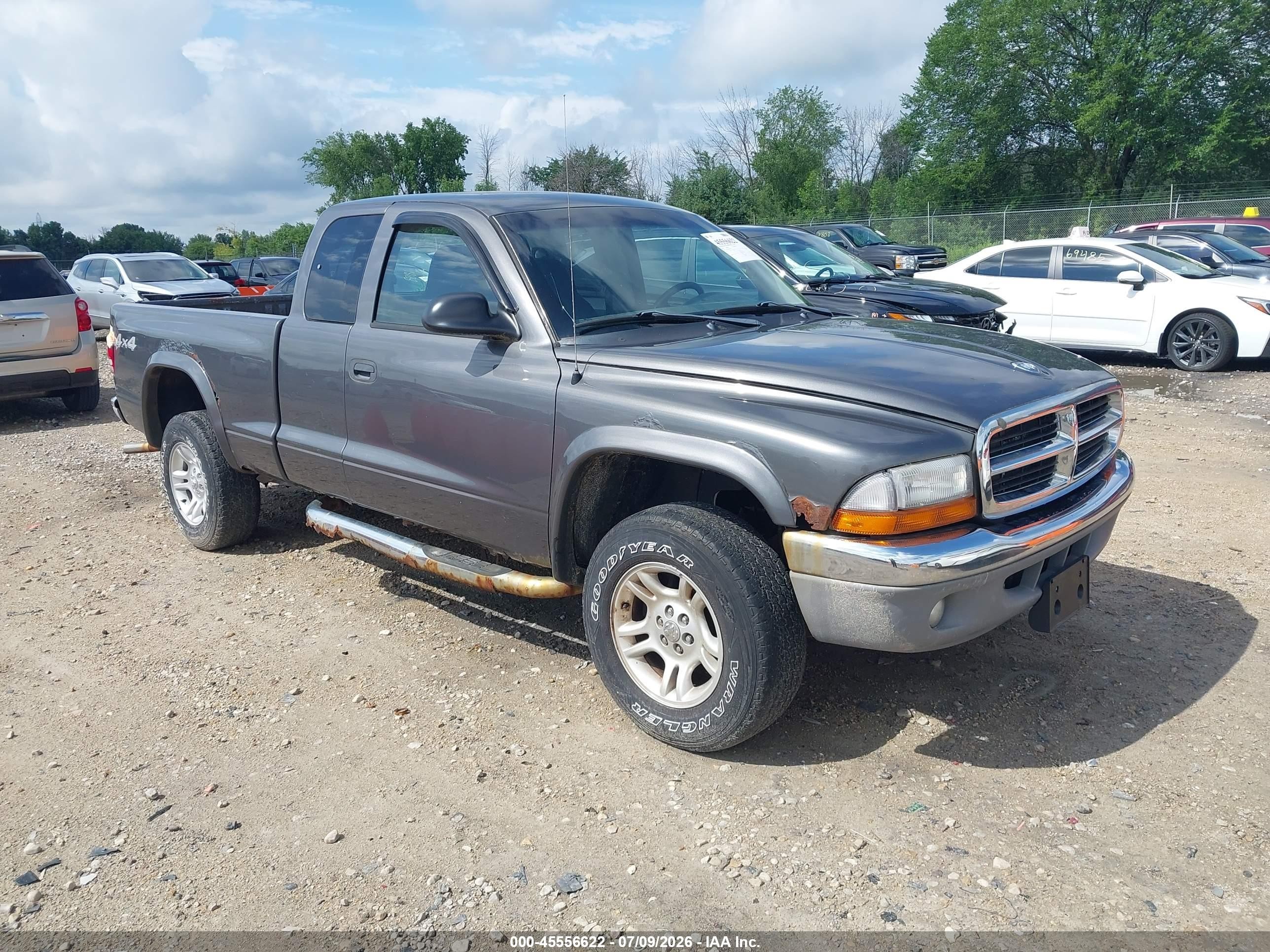 2004 Dodge Dakota Slt Gray vin: 1D7HG42K64S750149