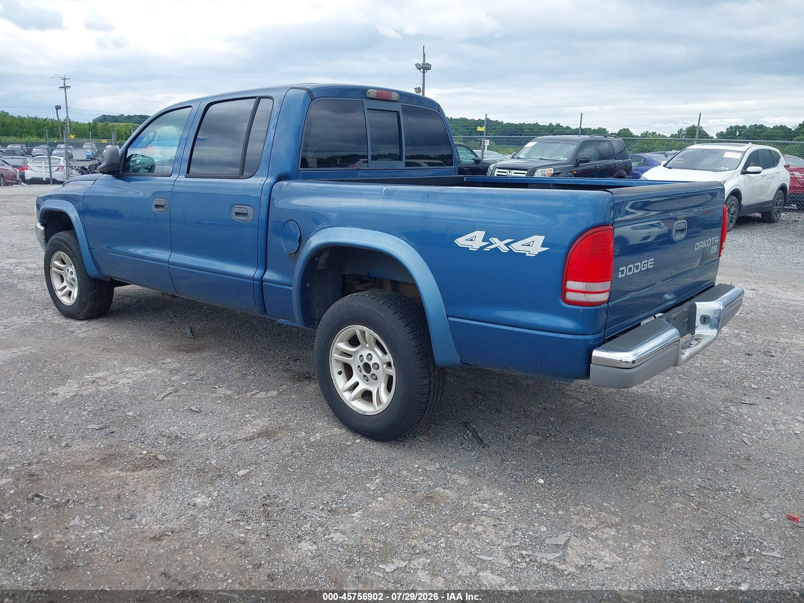 2004 Dodge Dakota Slt Light Blue vin: 1D7HG48K14S626197