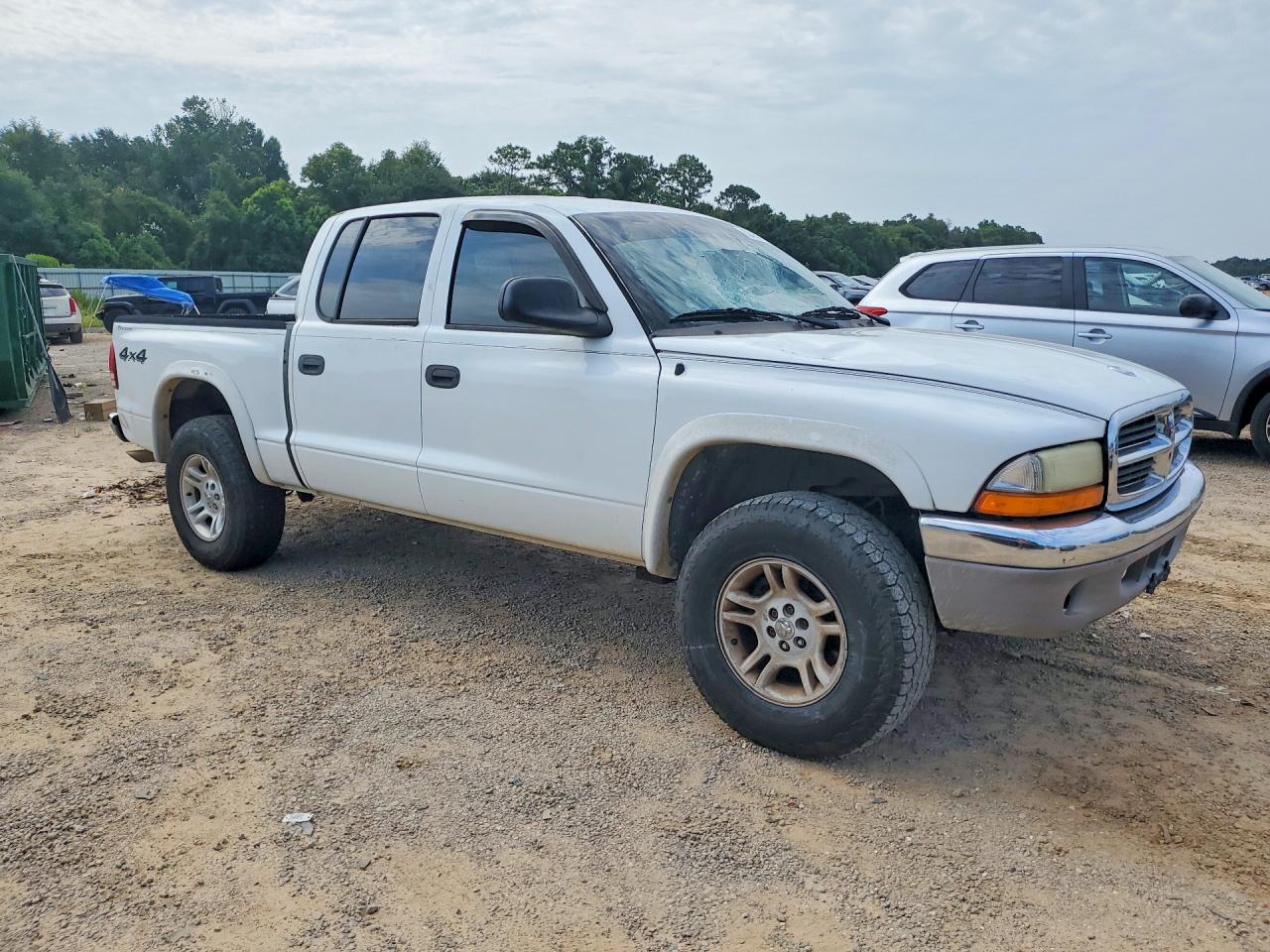 2004 Dodge Dakota Quad Slt Белый vin: 1D7HG48N04S536159