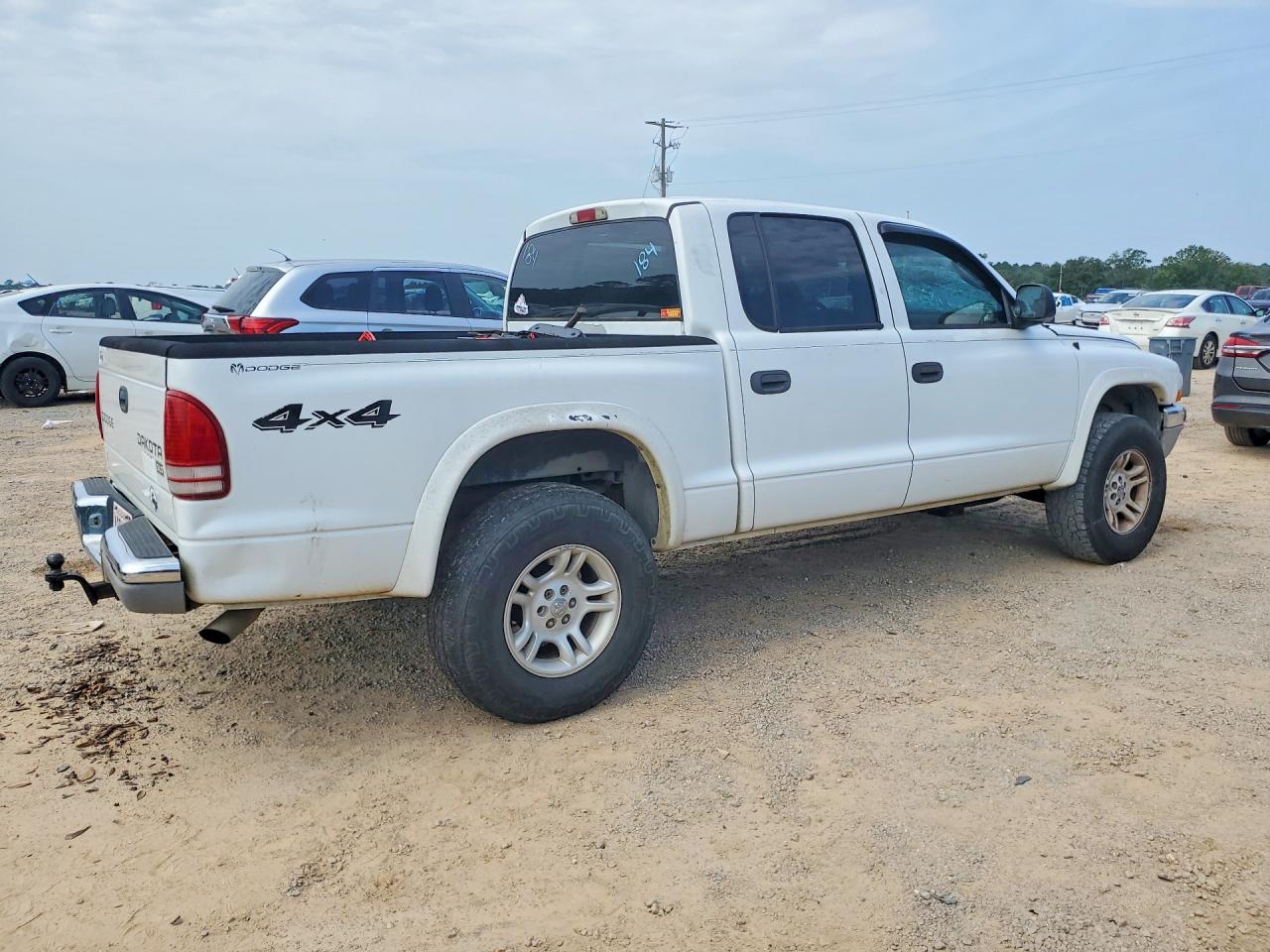 2004 Dodge Dakota Quad Slt Белый vin: 1D7HG48N04S536159
