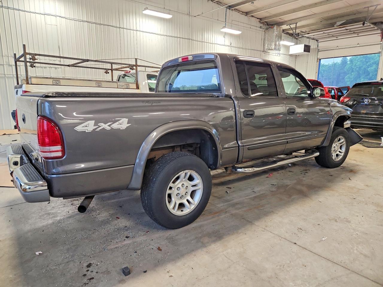 2004 Dodge Dakota Quad Slt Gray vin: 1D7HG48N04S698406