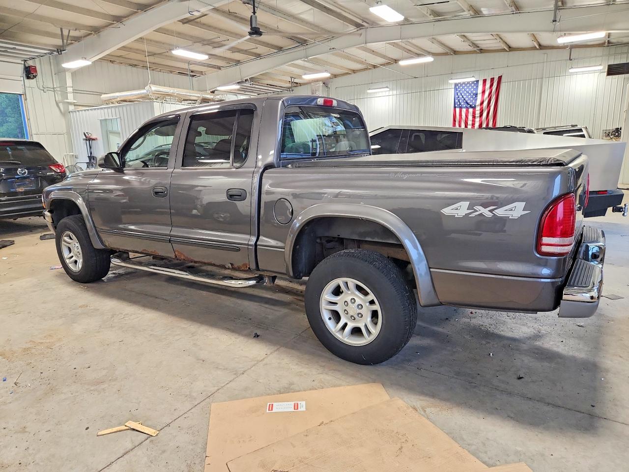 2004 Dodge Dakota Quad Slt Gray vin: 1D7HG48N04S698406
