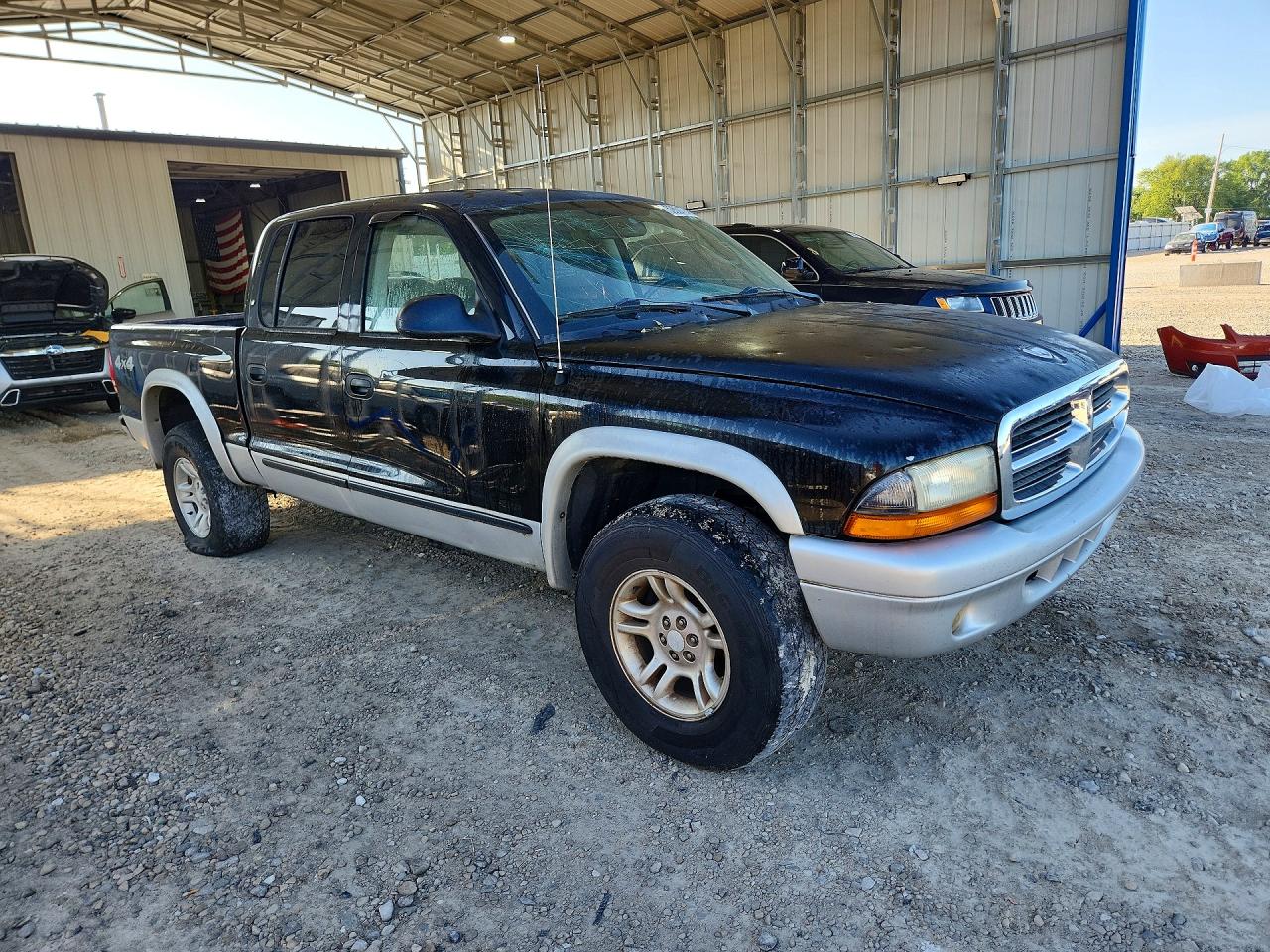 2004 Dodge Dakota Quad Slt Black vin: 1D7HG48N04S699412