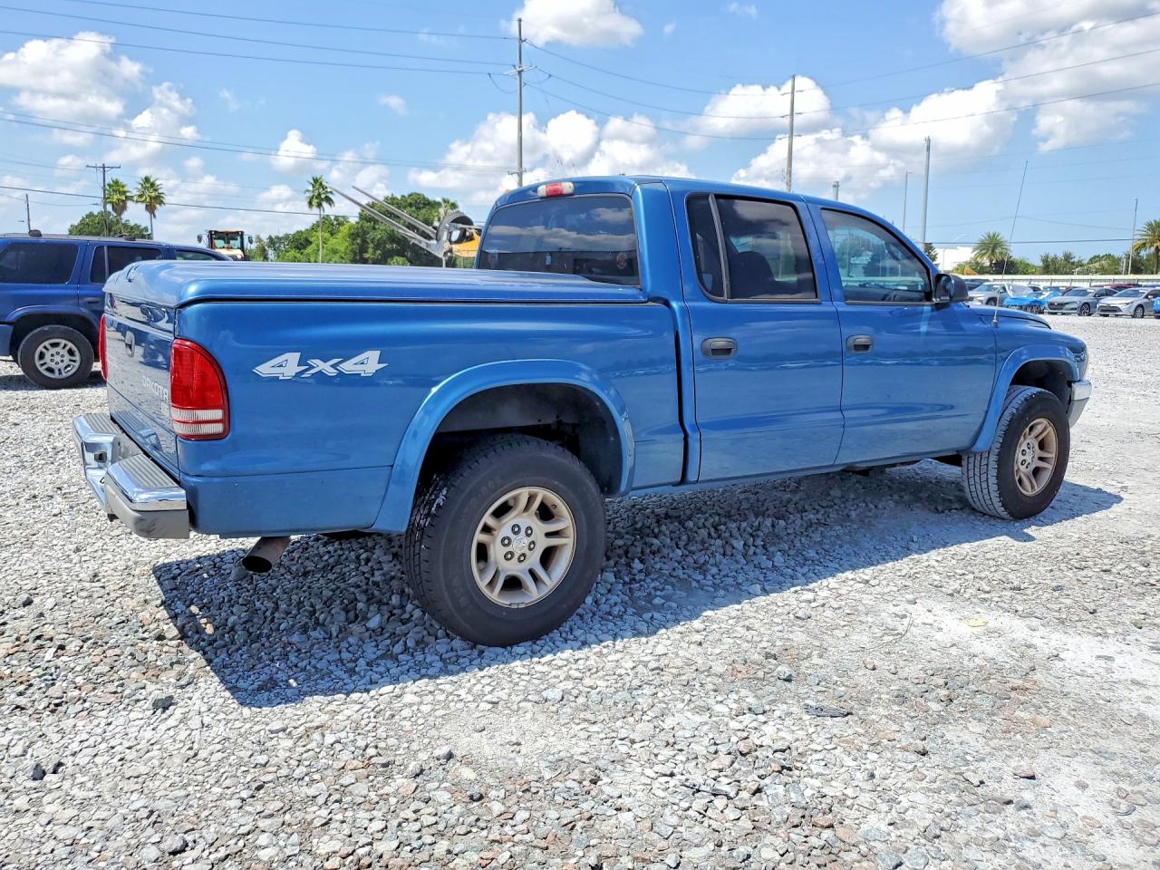 2004 Dodge Dakota Quad Slt Blue vin: 1D7HG48N04S764422