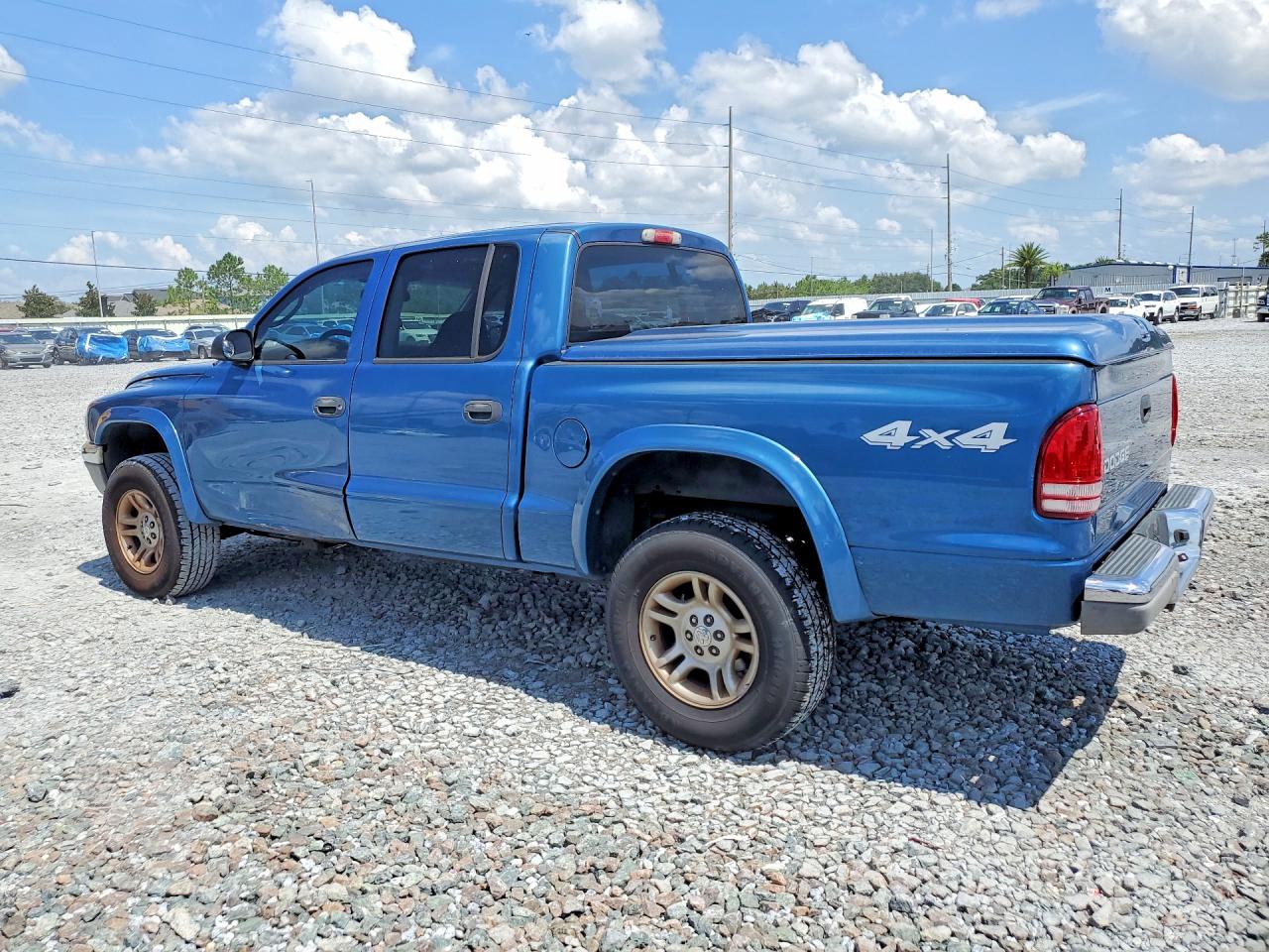 2004 Dodge Dakota Quad Slt Blue vin: 1D7HG48N04S764422