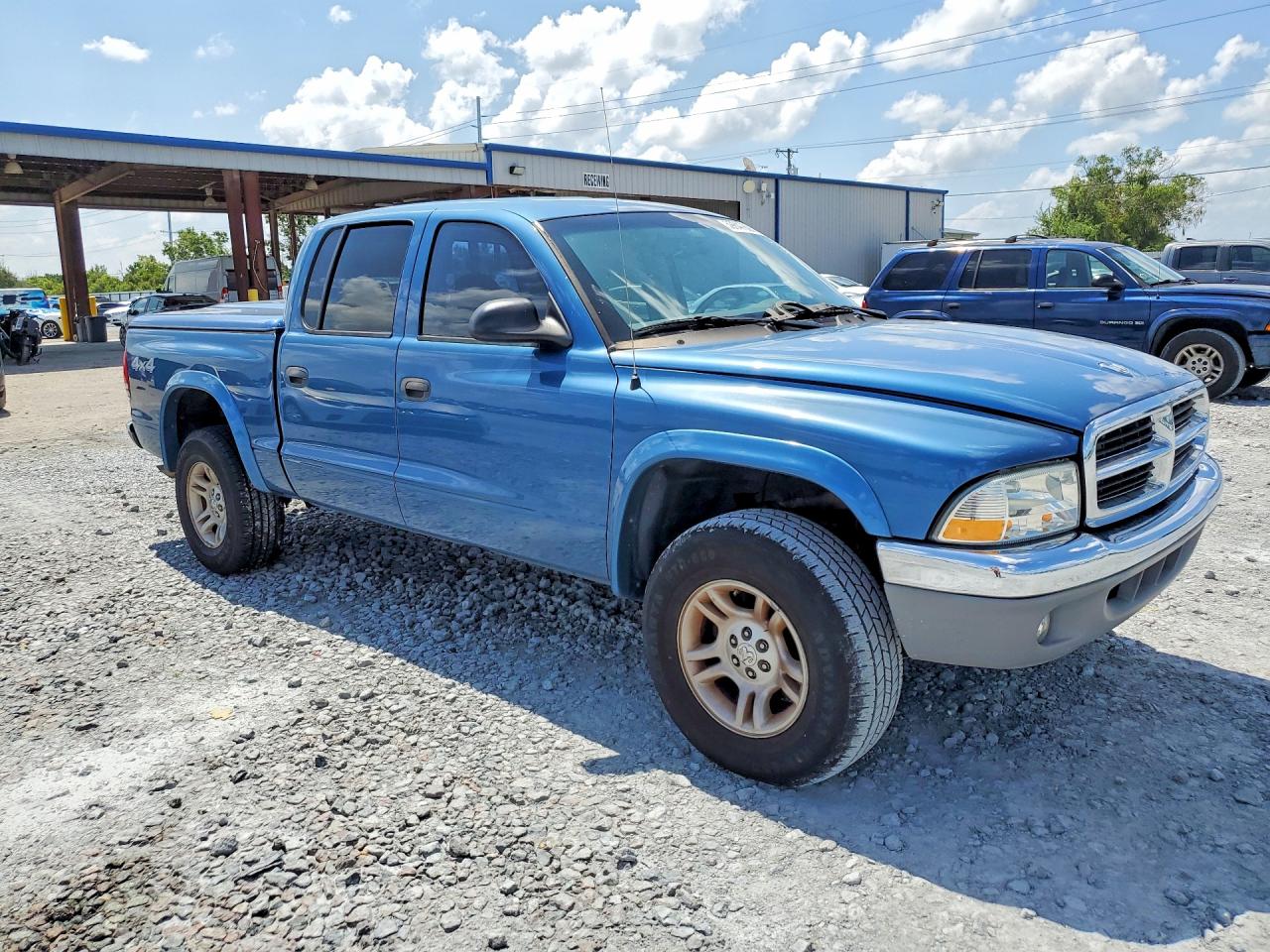2004 Dodge Dakota Quad Slt Blue vin: 1D7HG48N04S764422