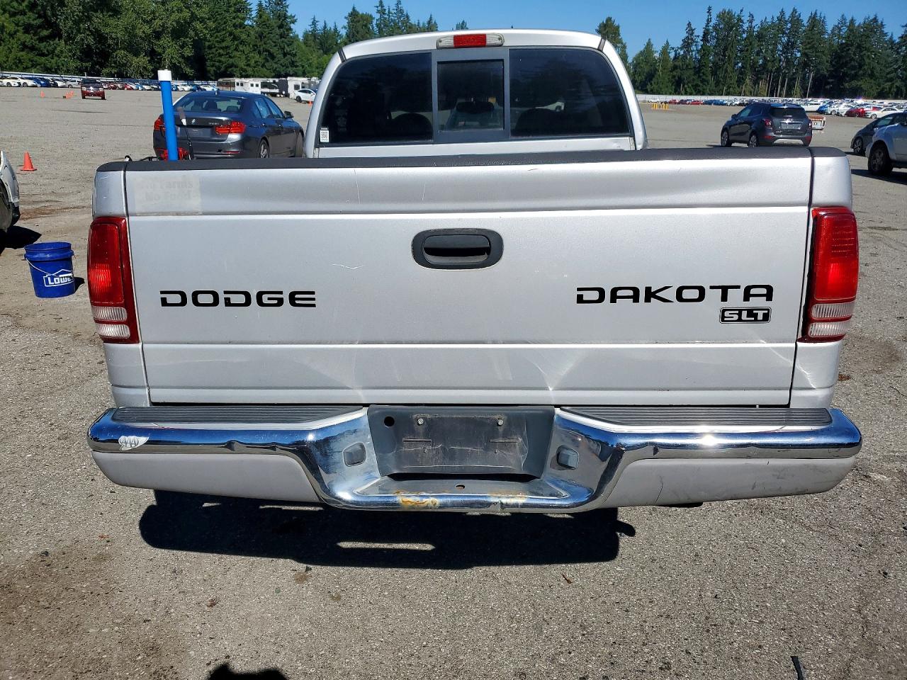 2004 Dodge Dakota Quad Slt Silver vin: 1D7HG48N14S693618