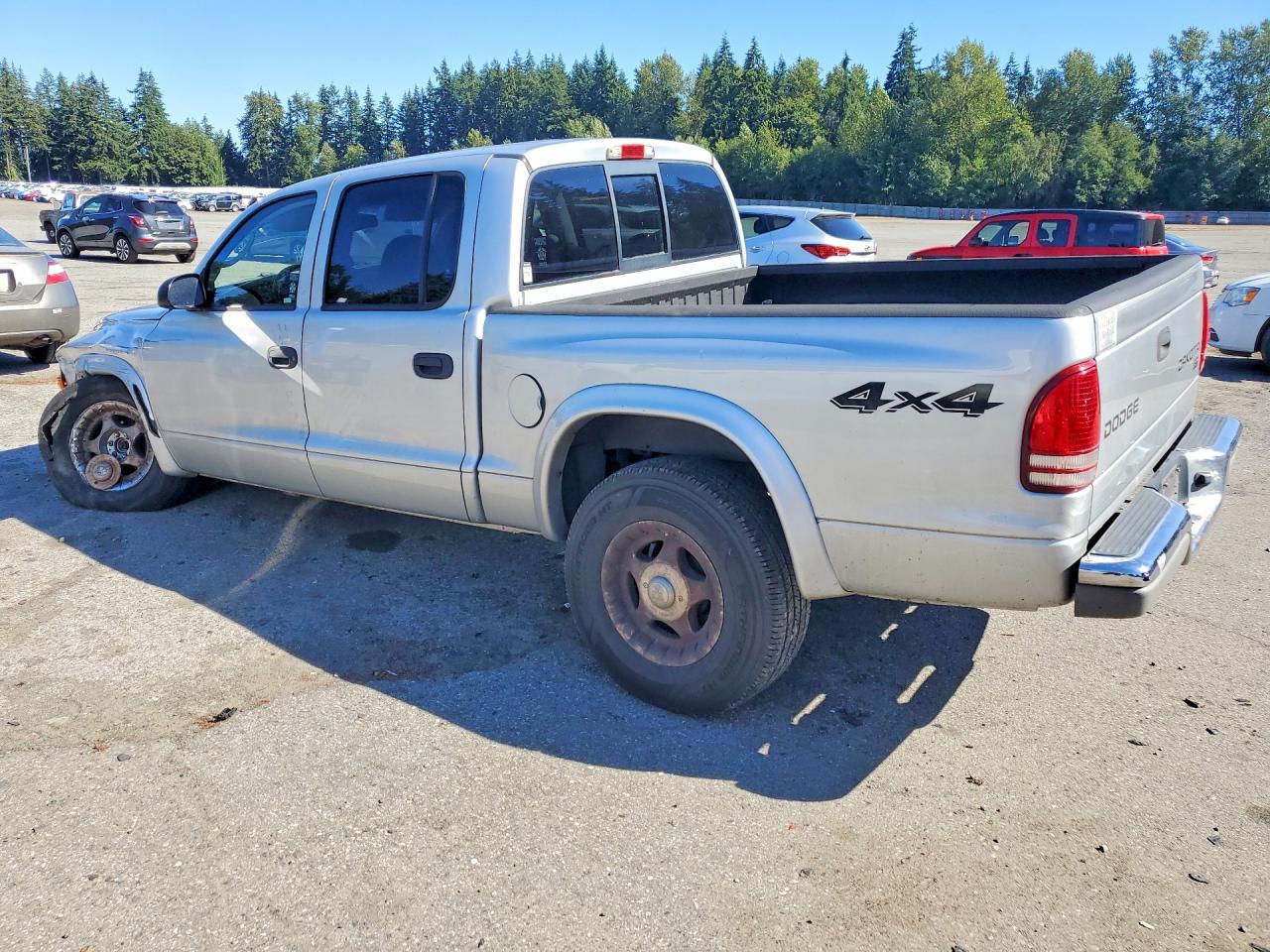 2004 Dodge Dakota Quad Slt Silver vin: 1D7HG48N14S693618