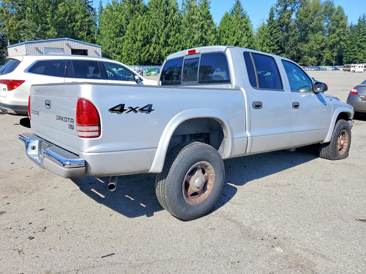 2004 Dodge Dakota Quad Slt Silver vin: 1D7HG48N14S693618
