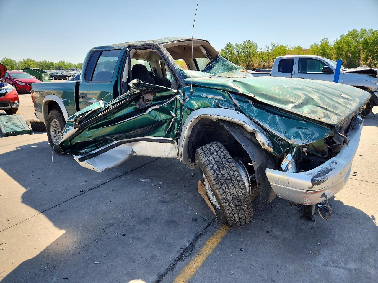 2003 Dodge Dakota Quad Slt Зеленый vin: 1D7HG48N23S204447