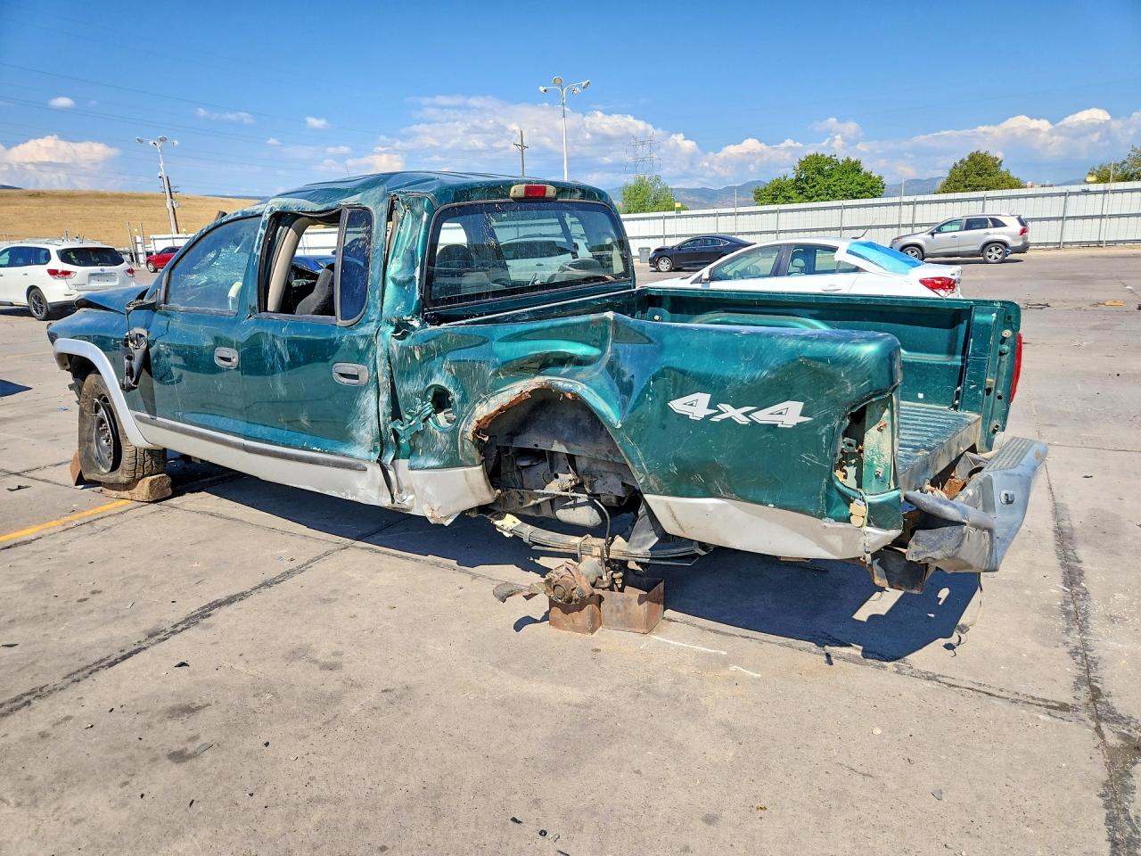 2003 Dodge Dakota Quad Slt Зеленый vin: 1D7HG48N23S204447