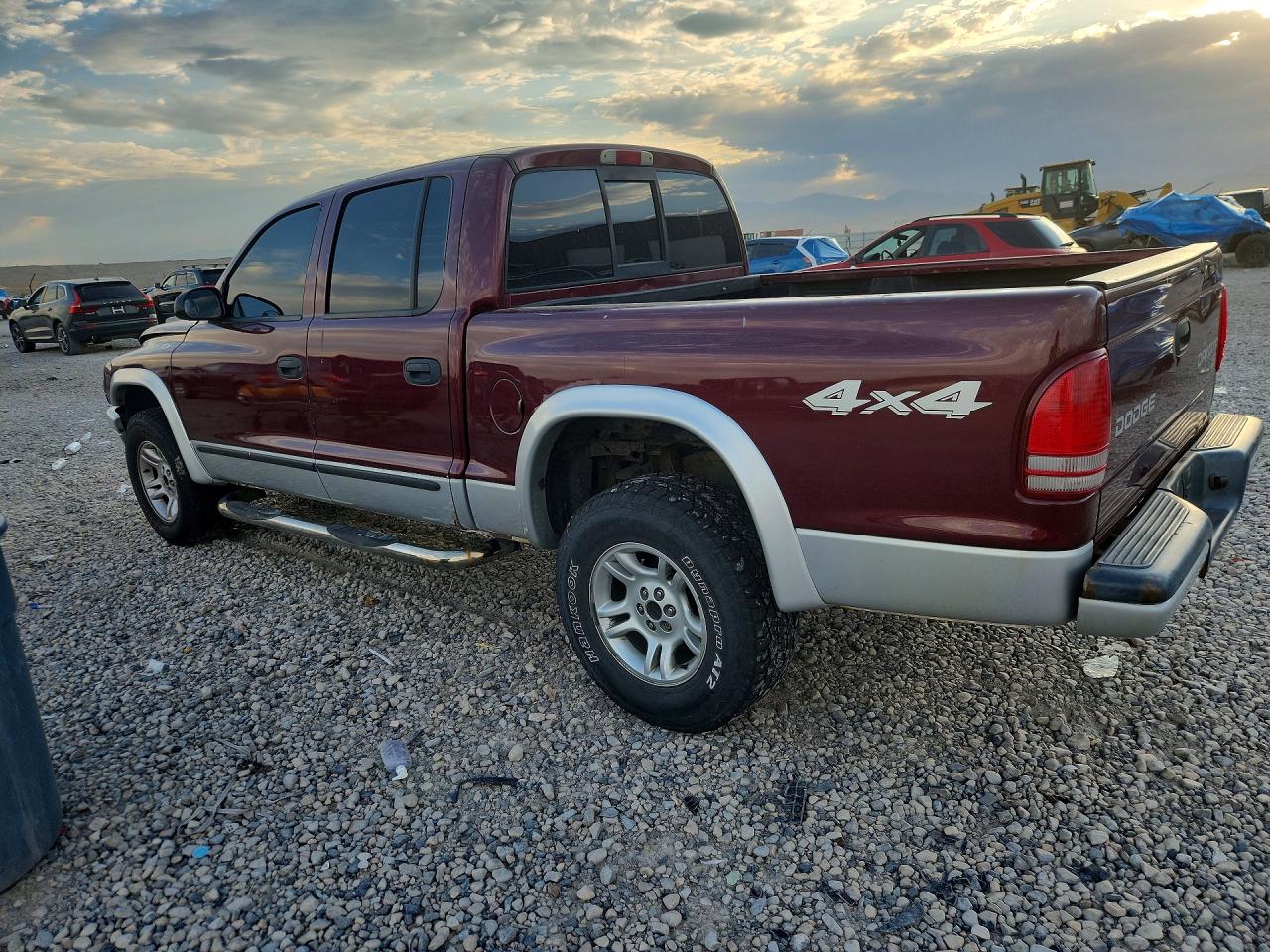 2003 Dodge Dakota Quad Slt Maroon vin: 1D7HG48N23S204755