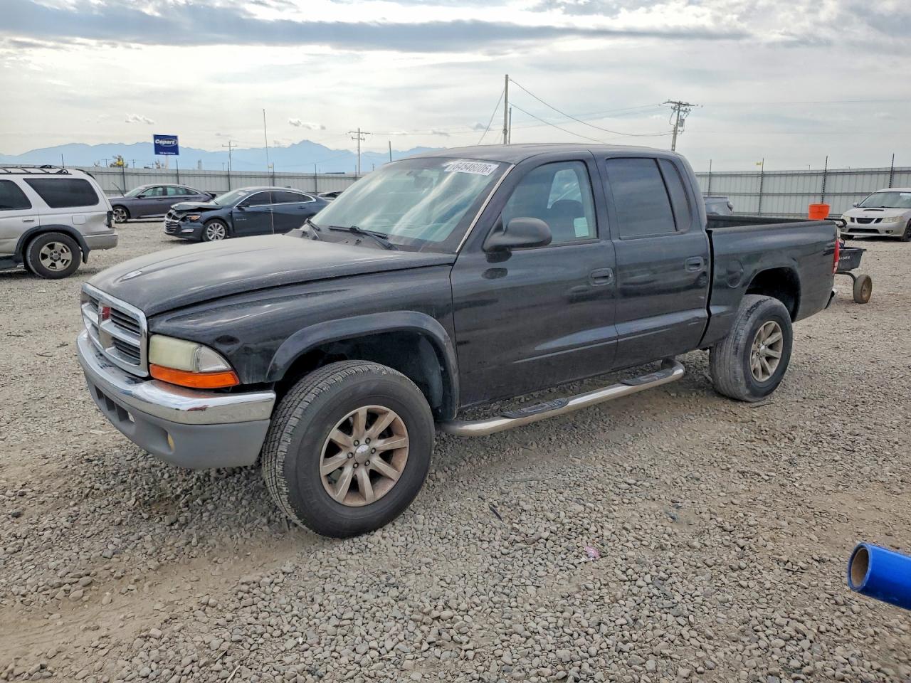 2003 Dodge Dakota Quad Slt Black vin: 1D7HG48N23S239439